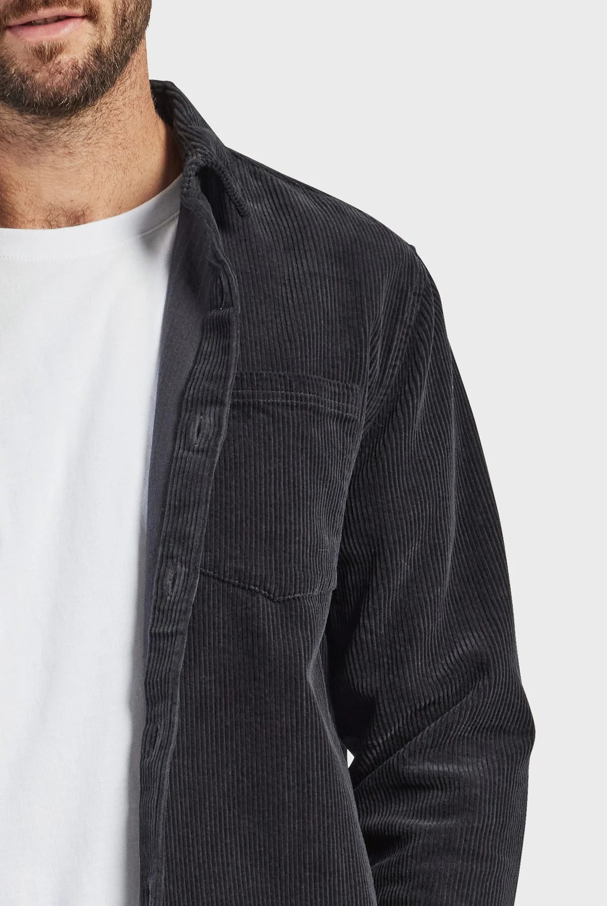 Lebowski Cord Overshirt in Navy