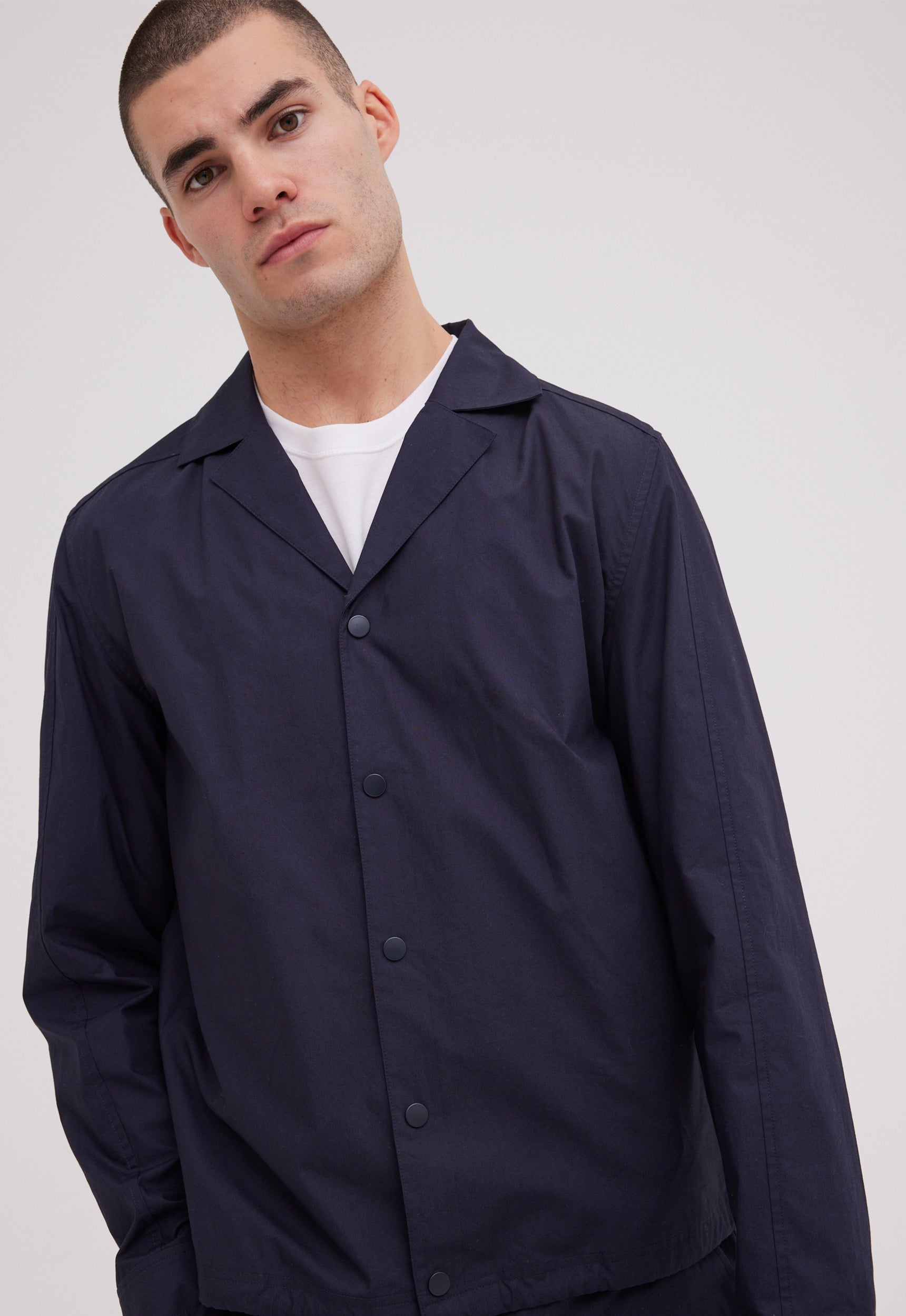 Martell Cotton Jacket in Darkest Navy