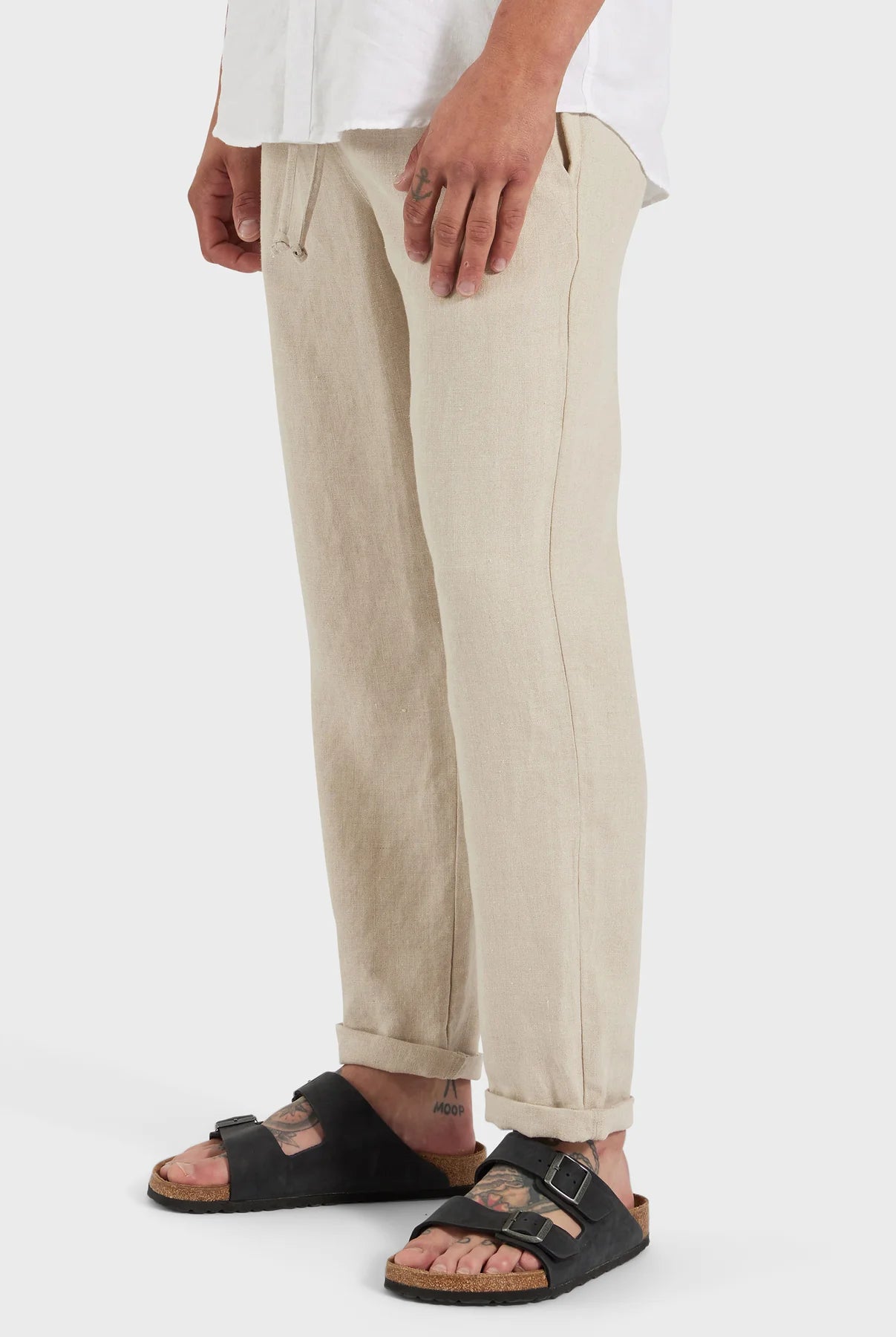 Riviera Linen Pant in Oatmeal