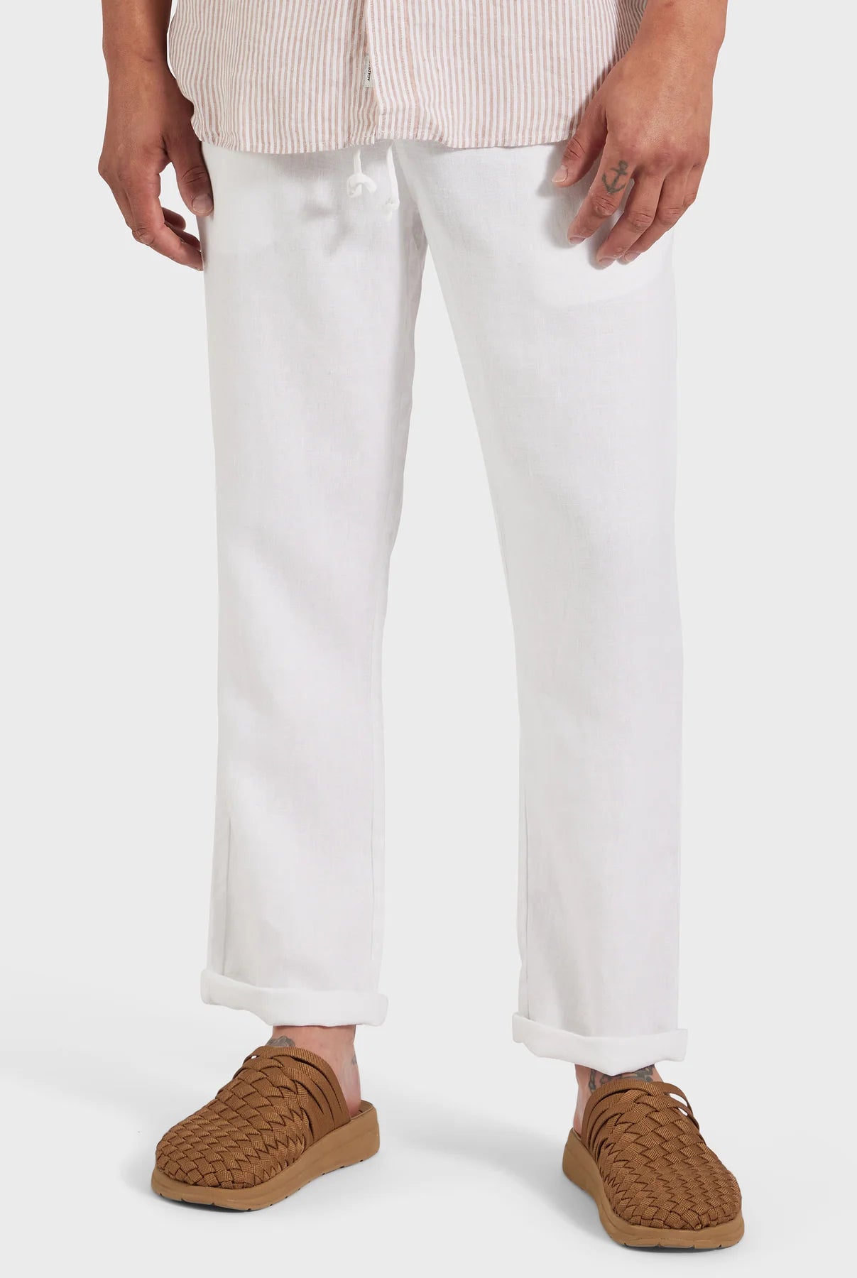 Riviera Linen Pant in White