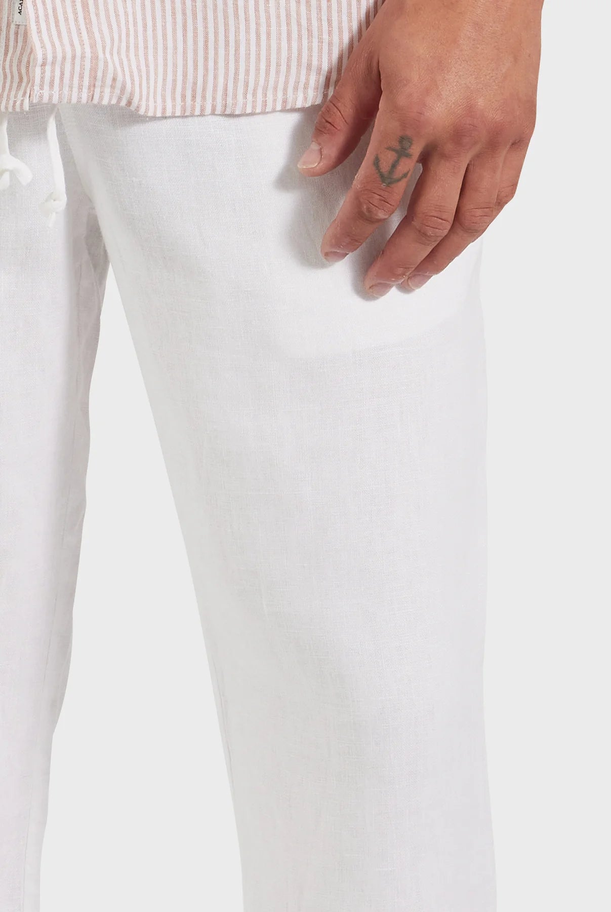 Riviera Linen Pant in White