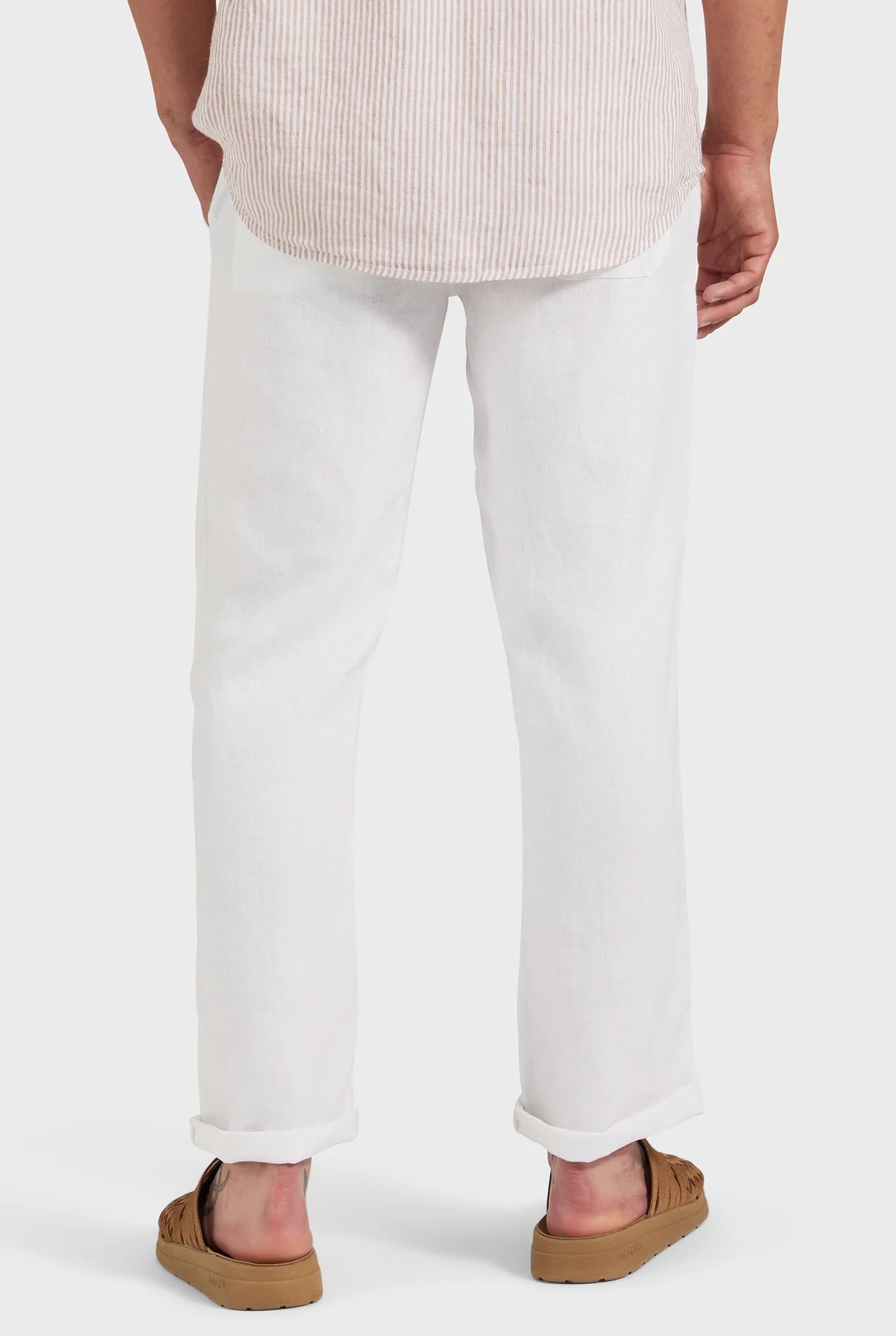 Riviera Linen Pant in White