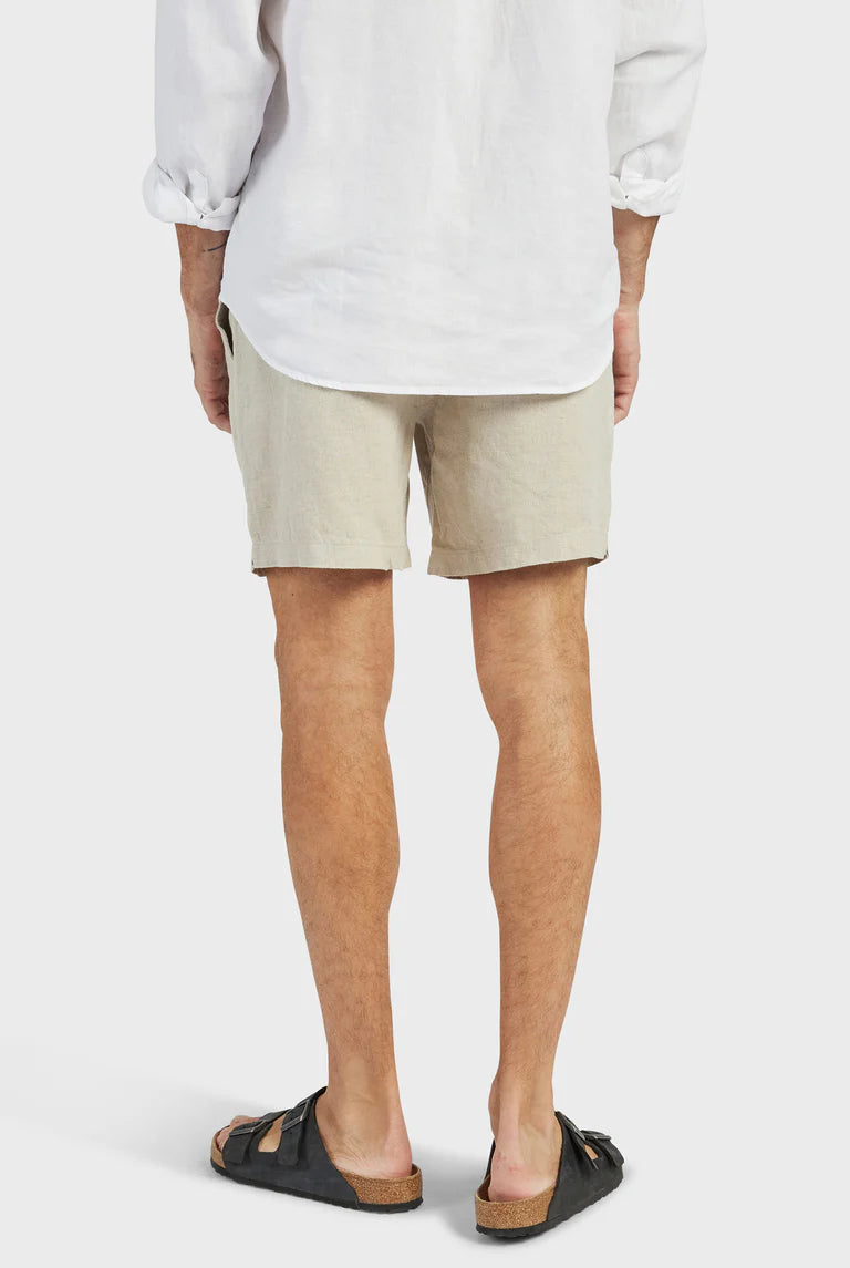 Riviera Linen Short in Oatmeal - Milu James St