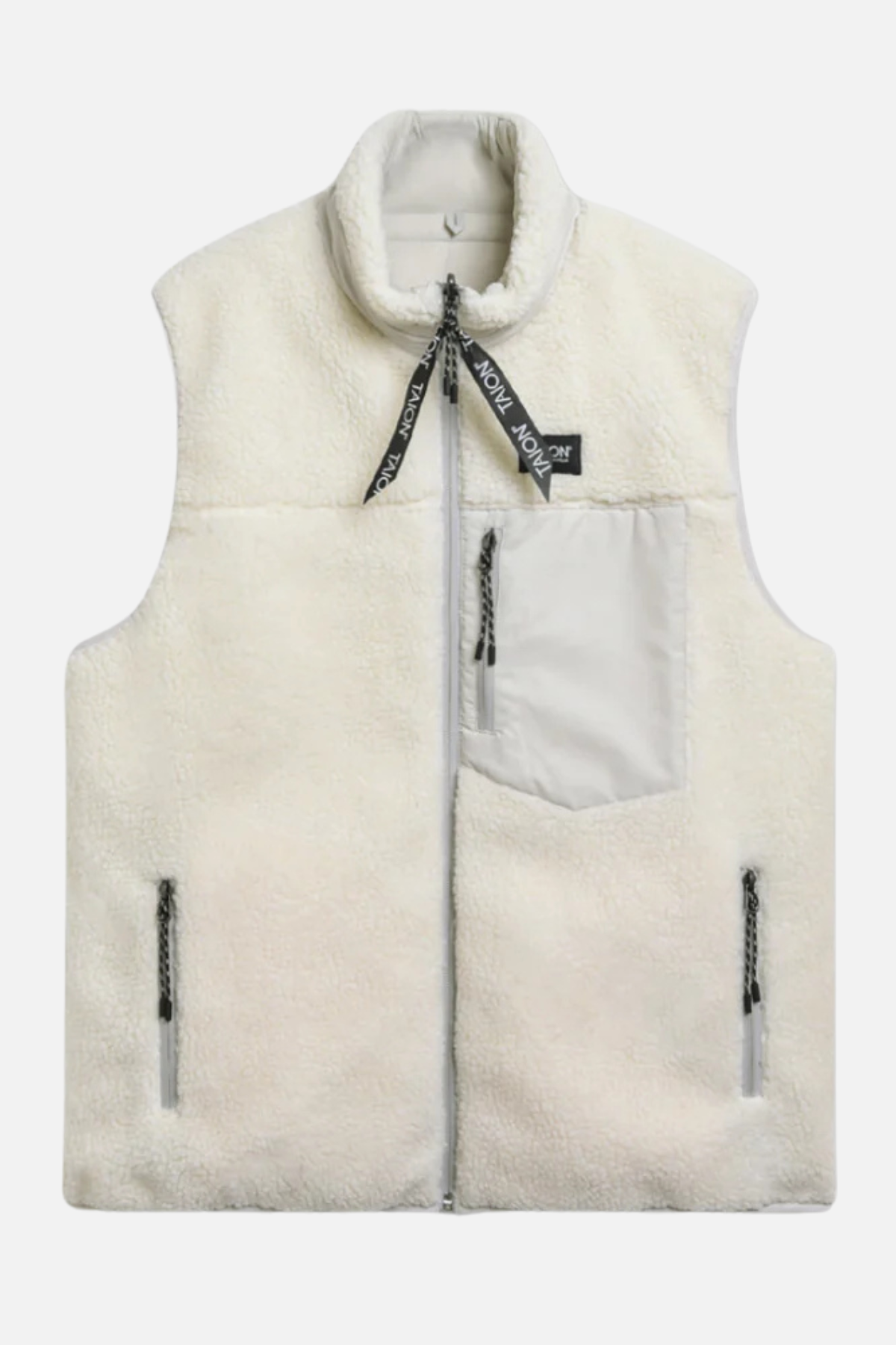 Unisex Down x Boa Reversible Down Vest in Ice Gray x Ivory