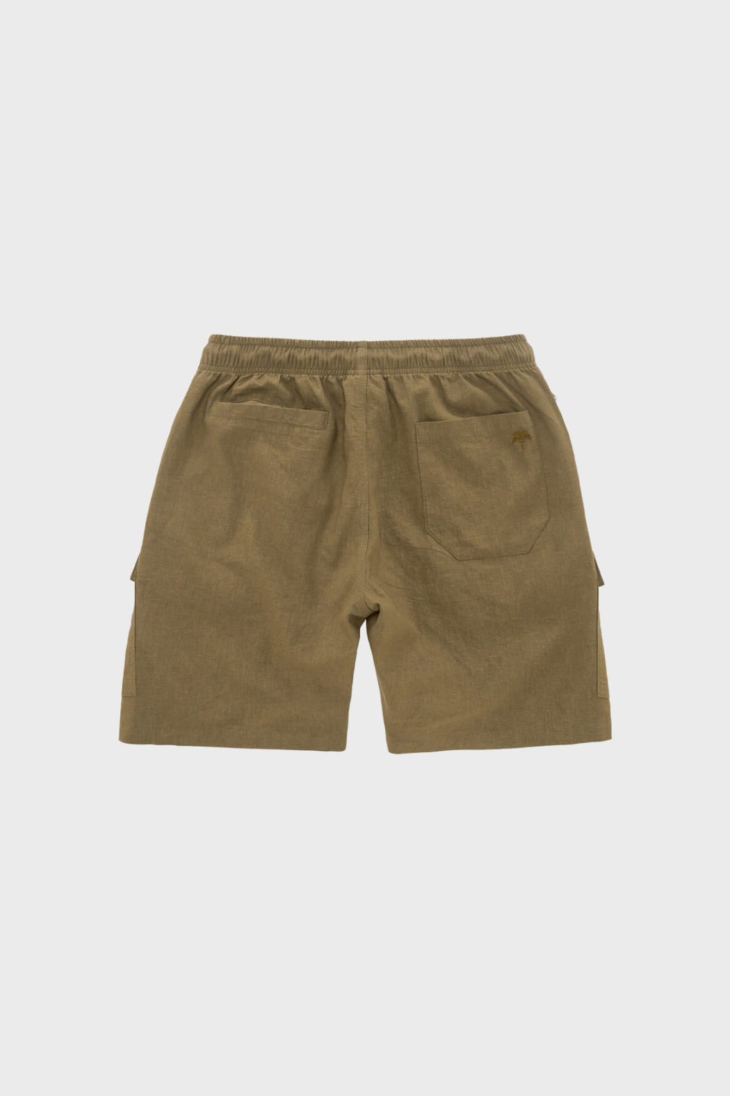 Cargo Linen Shorts in Army