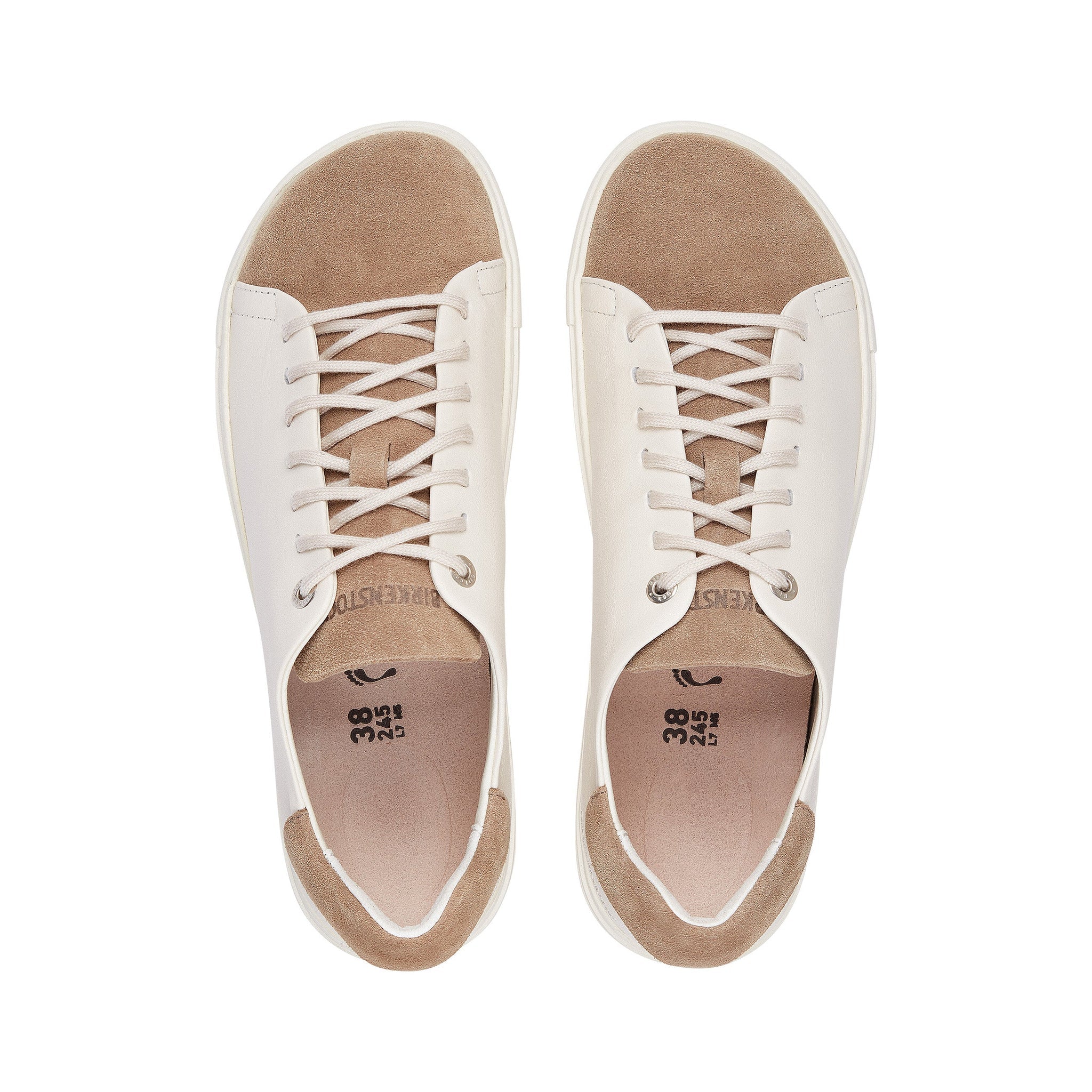 Bend Low Nubuck/Natural Leather in Grey Taupe/Eggshell Natural