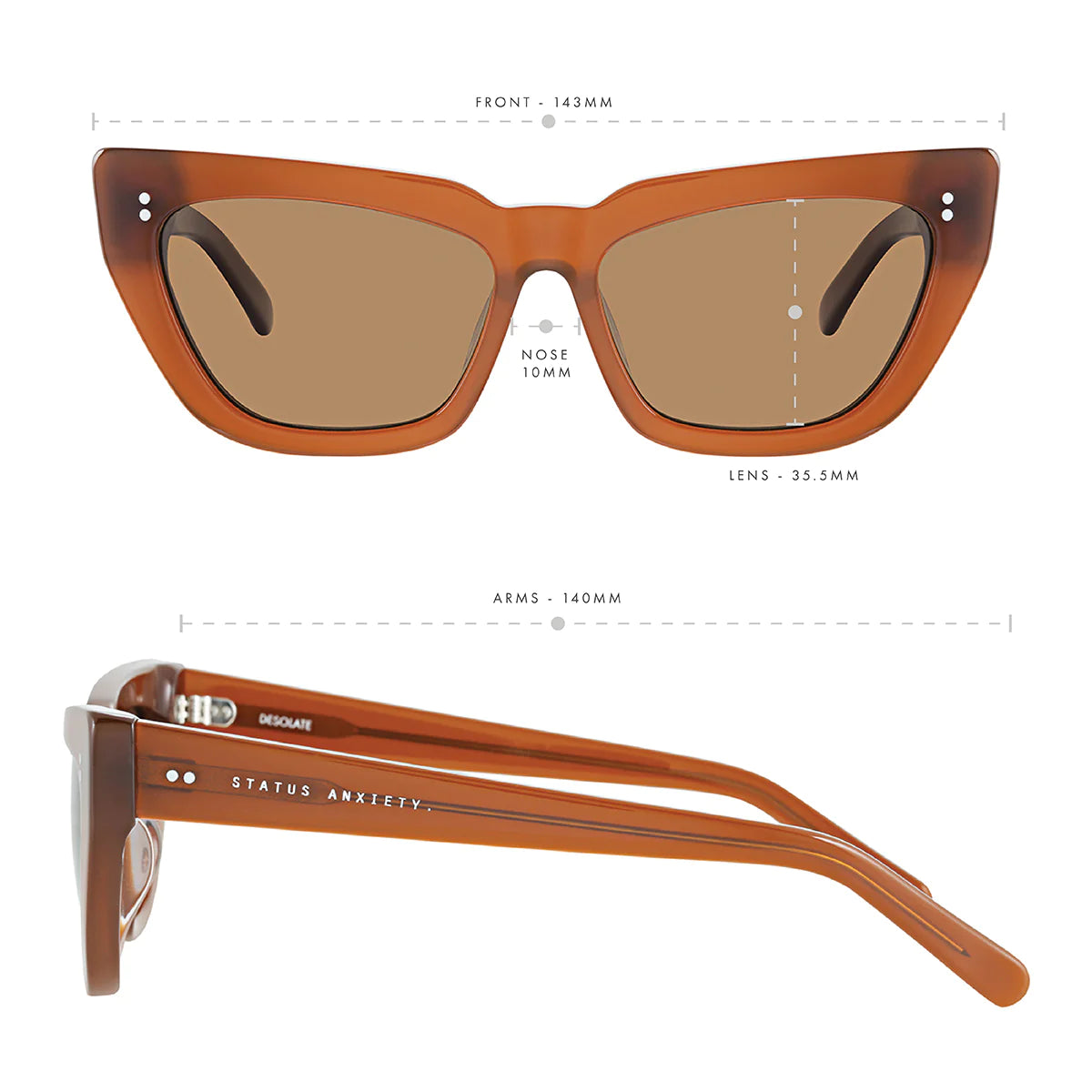 Desolate Sunglasses in Brown