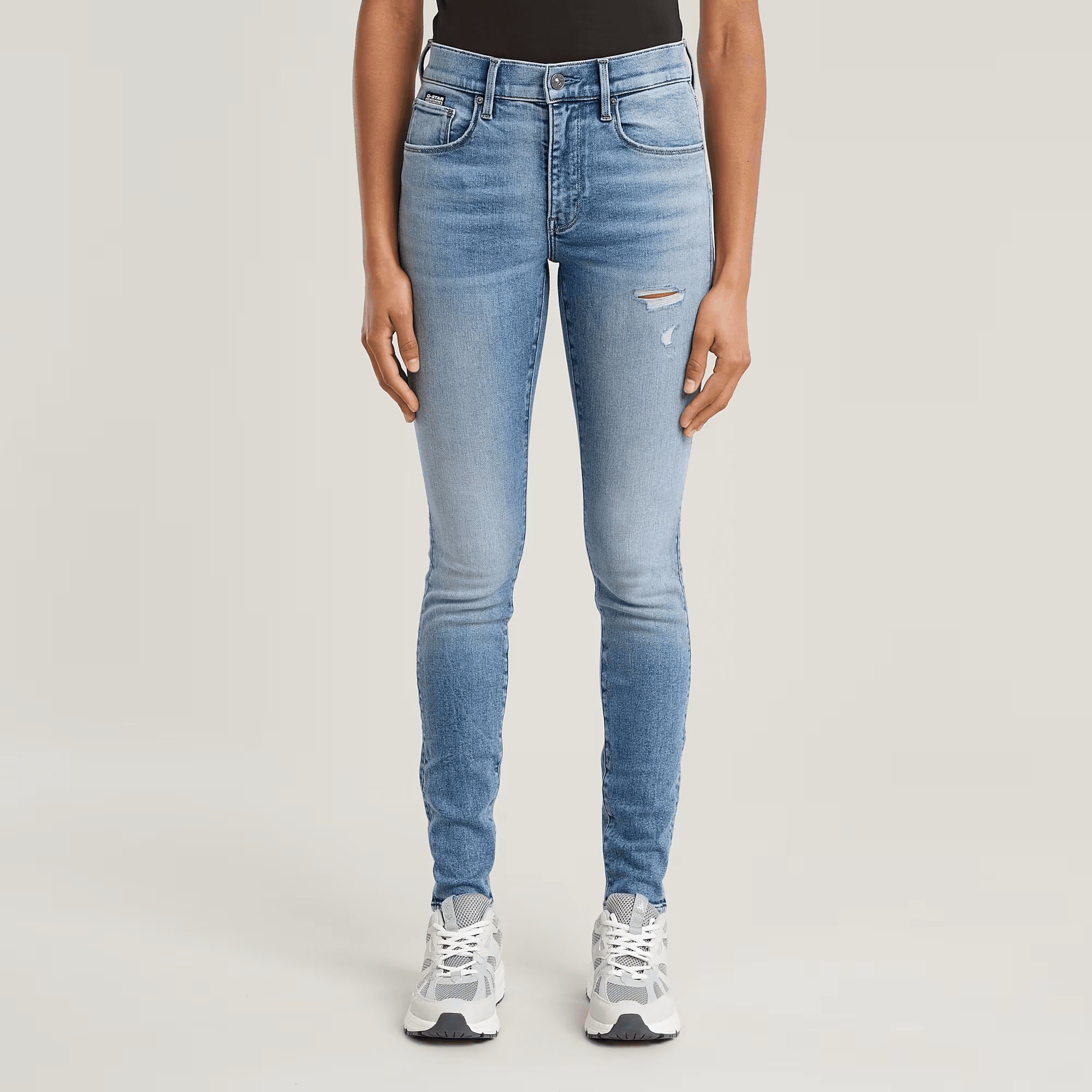 3301 Skinny Jeans in Vintage Blue Stream Destroyed