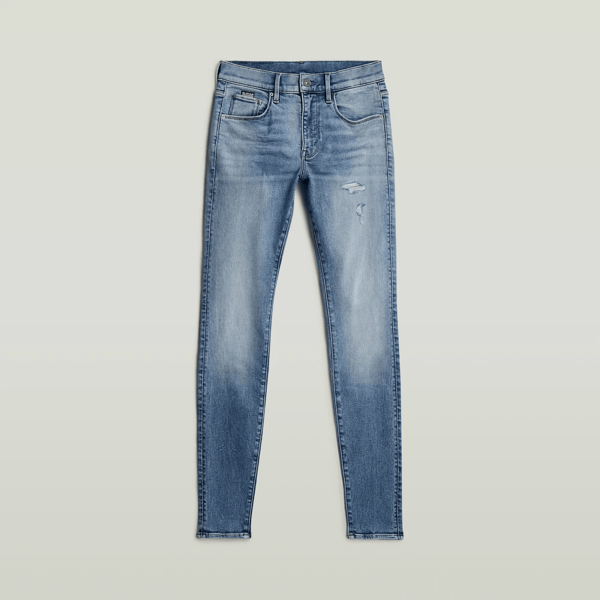 3301 Skinny Jeans in Vintage Blue Stream Destroyed