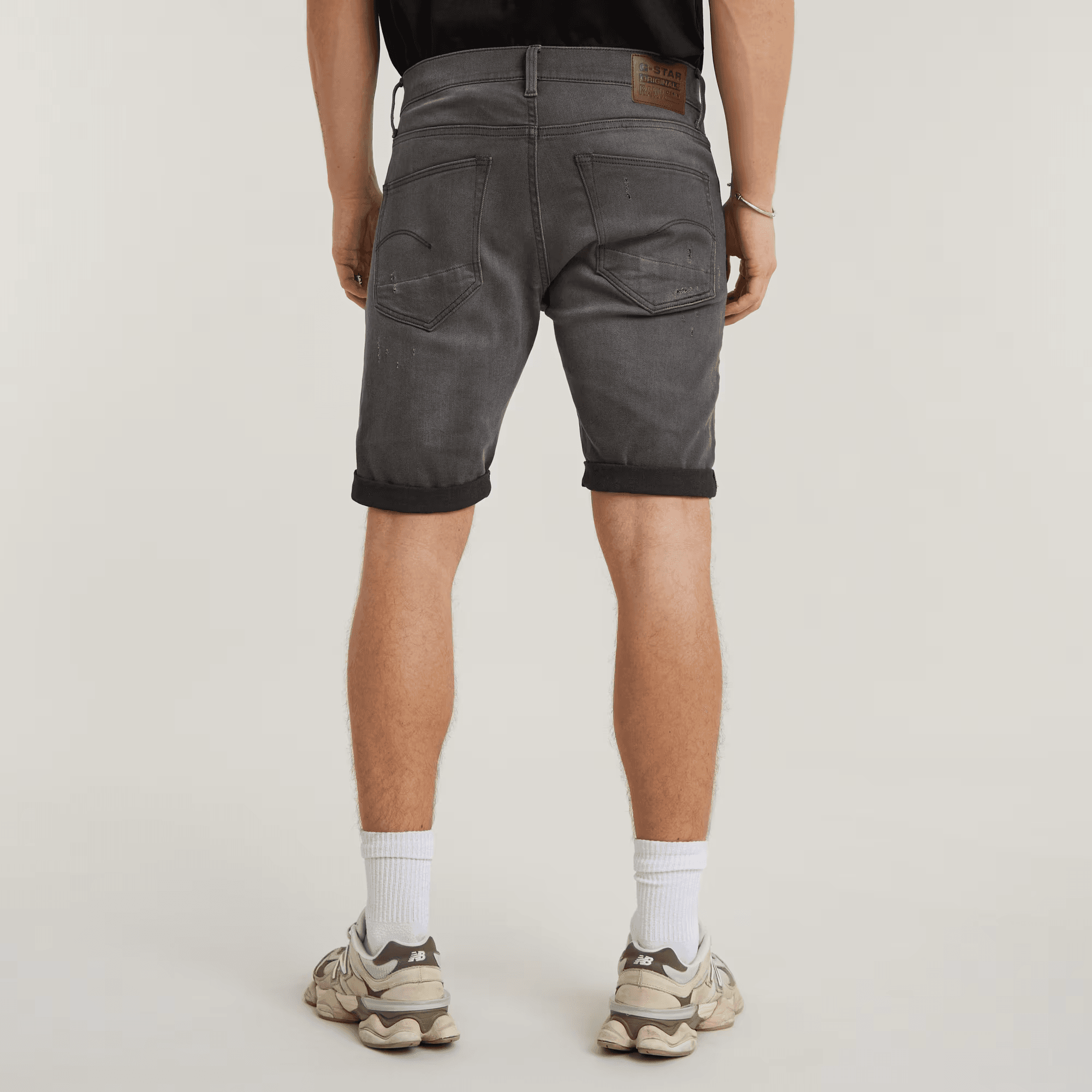 3301 Slim Denim Shorts in Light Aged Destroy