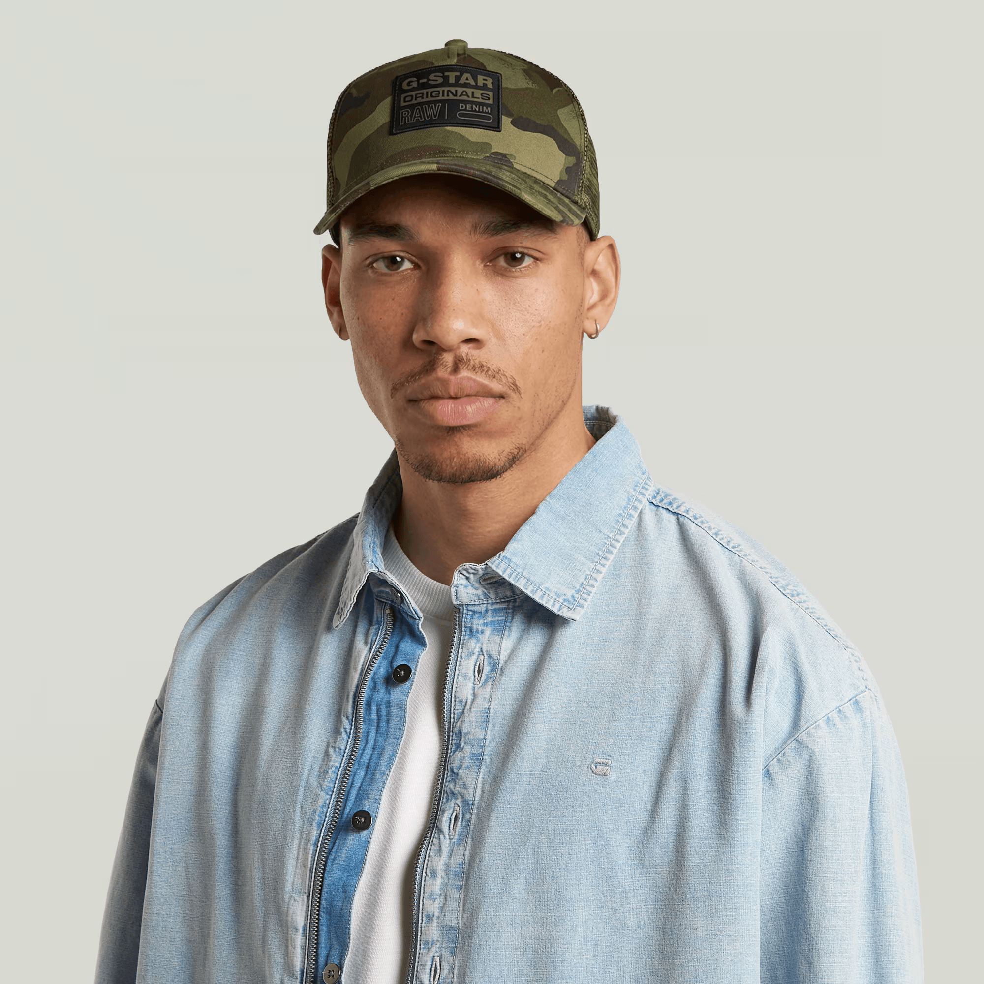 Baseball Trucker Cap in Four Leaf Clover Cloud Camo - Milu James St