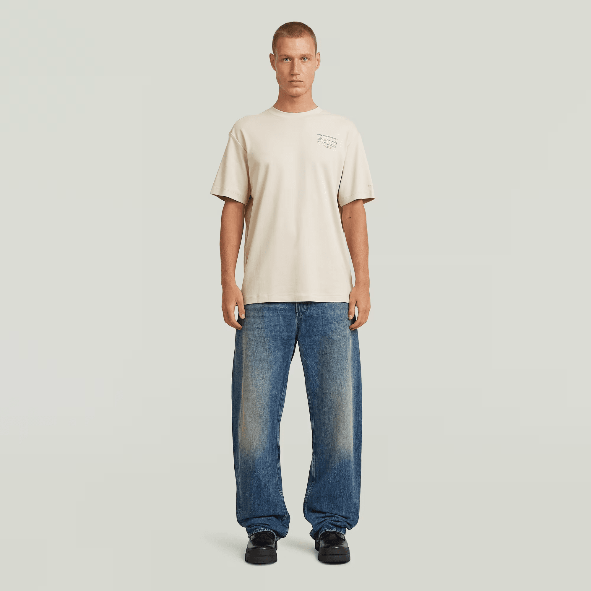 Bend Loose Jeans in Antique Faded Marble Zircon - Milu James St