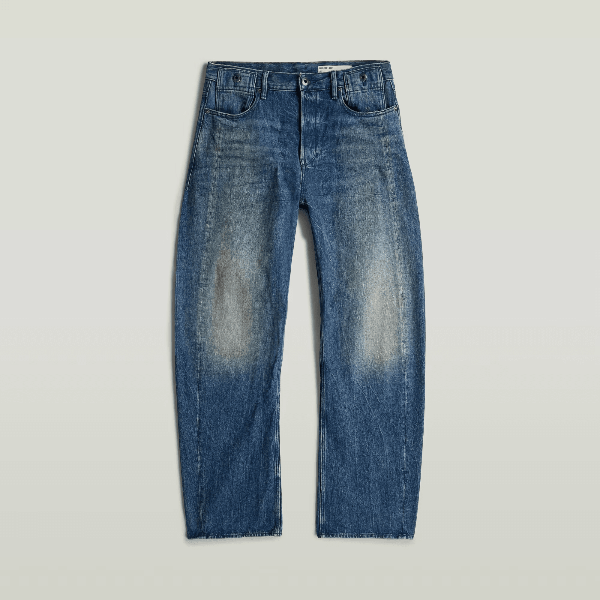 Bend Loose Jeans in Antique Faded Marble Zircon - Milu James St