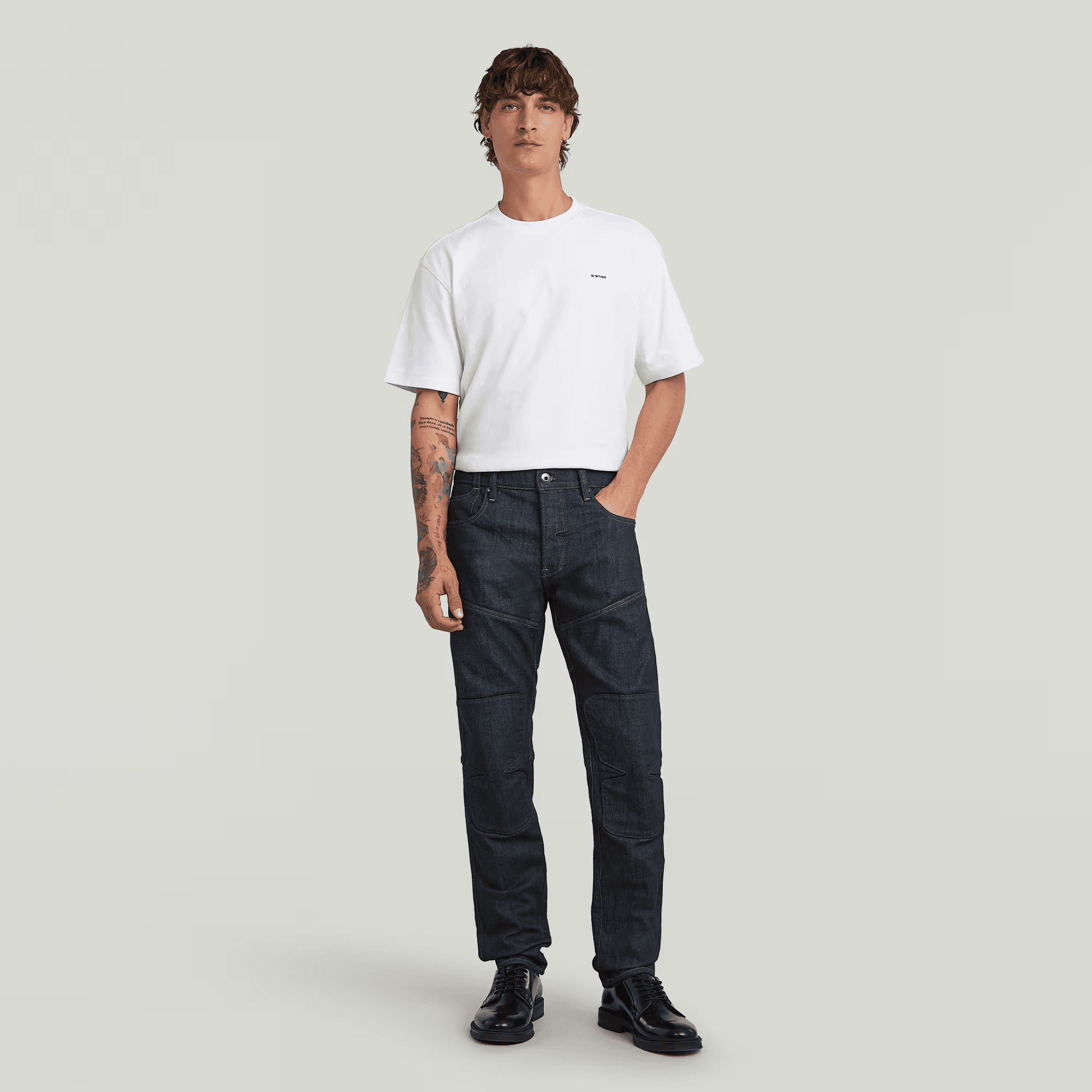 Biker Patched 3D Slim in Neo Raw Denim - Milu James St