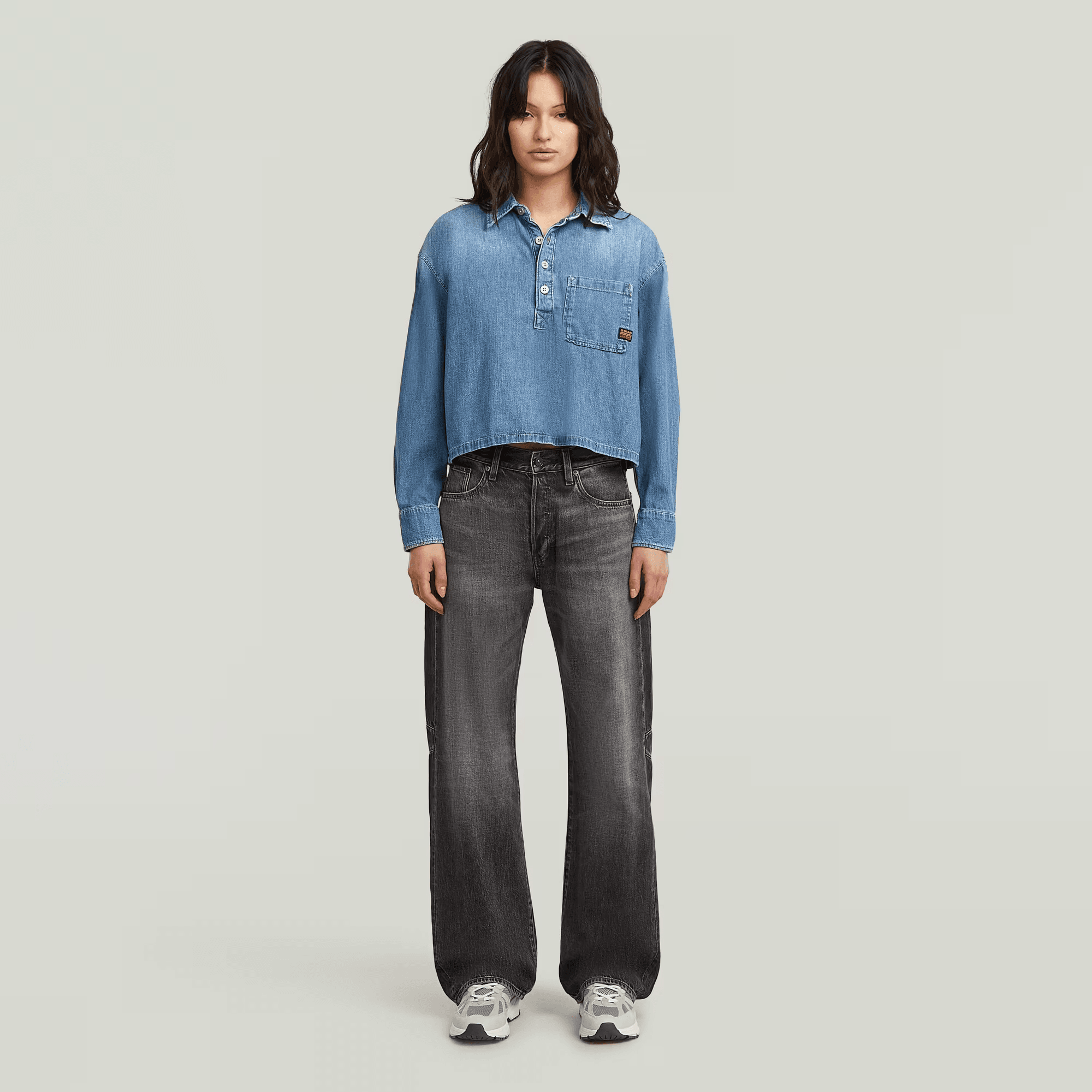 Boxy Day Shirt in Faded Isles Blue