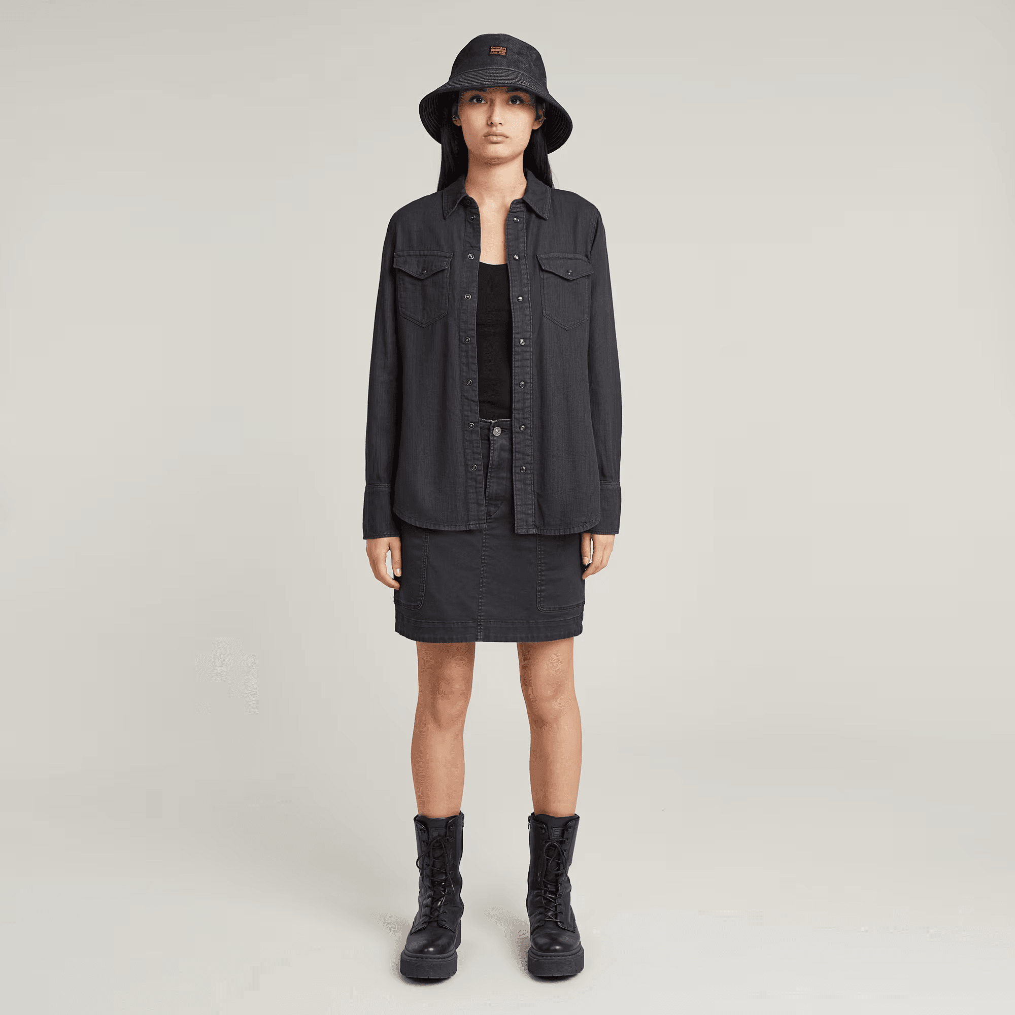 Cargo Mini Skirt in Petrol