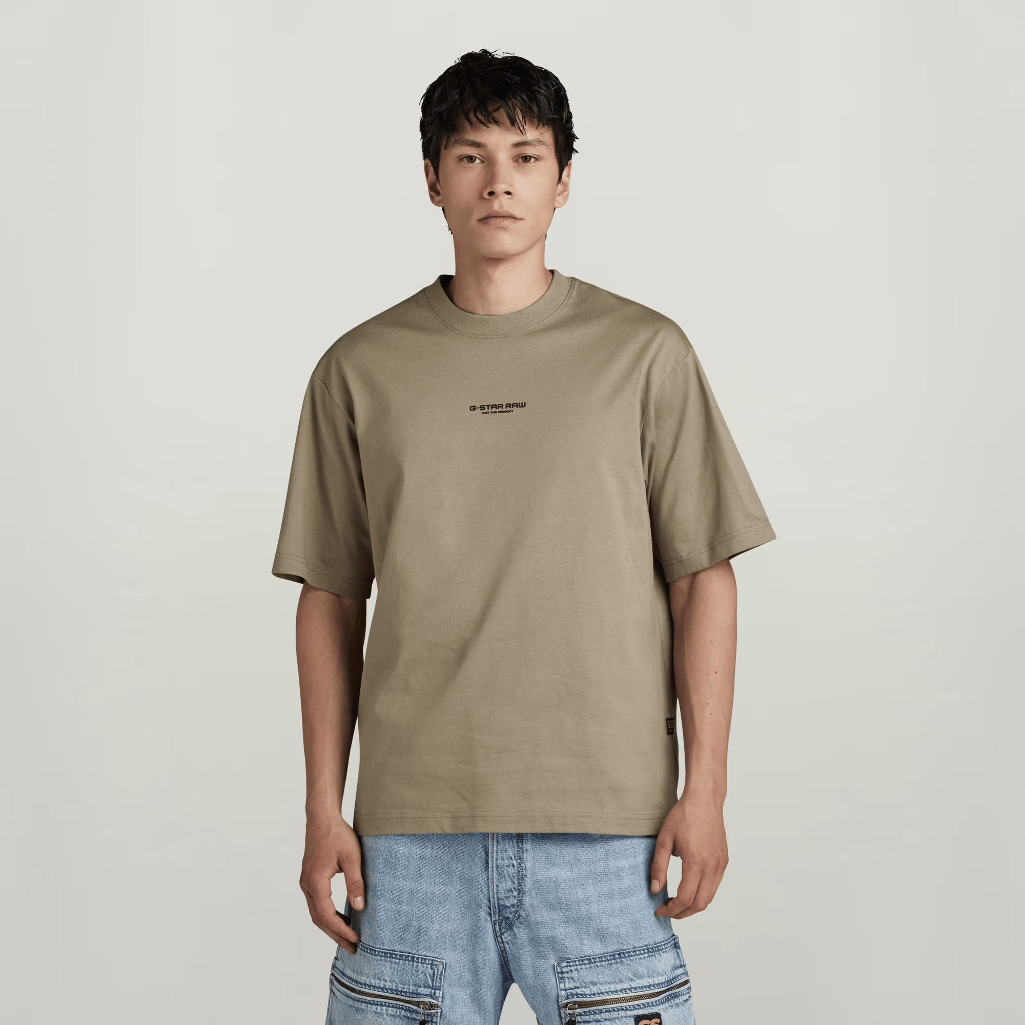 Center Chest Boxy T-Shirt in Shamrock - Main Image