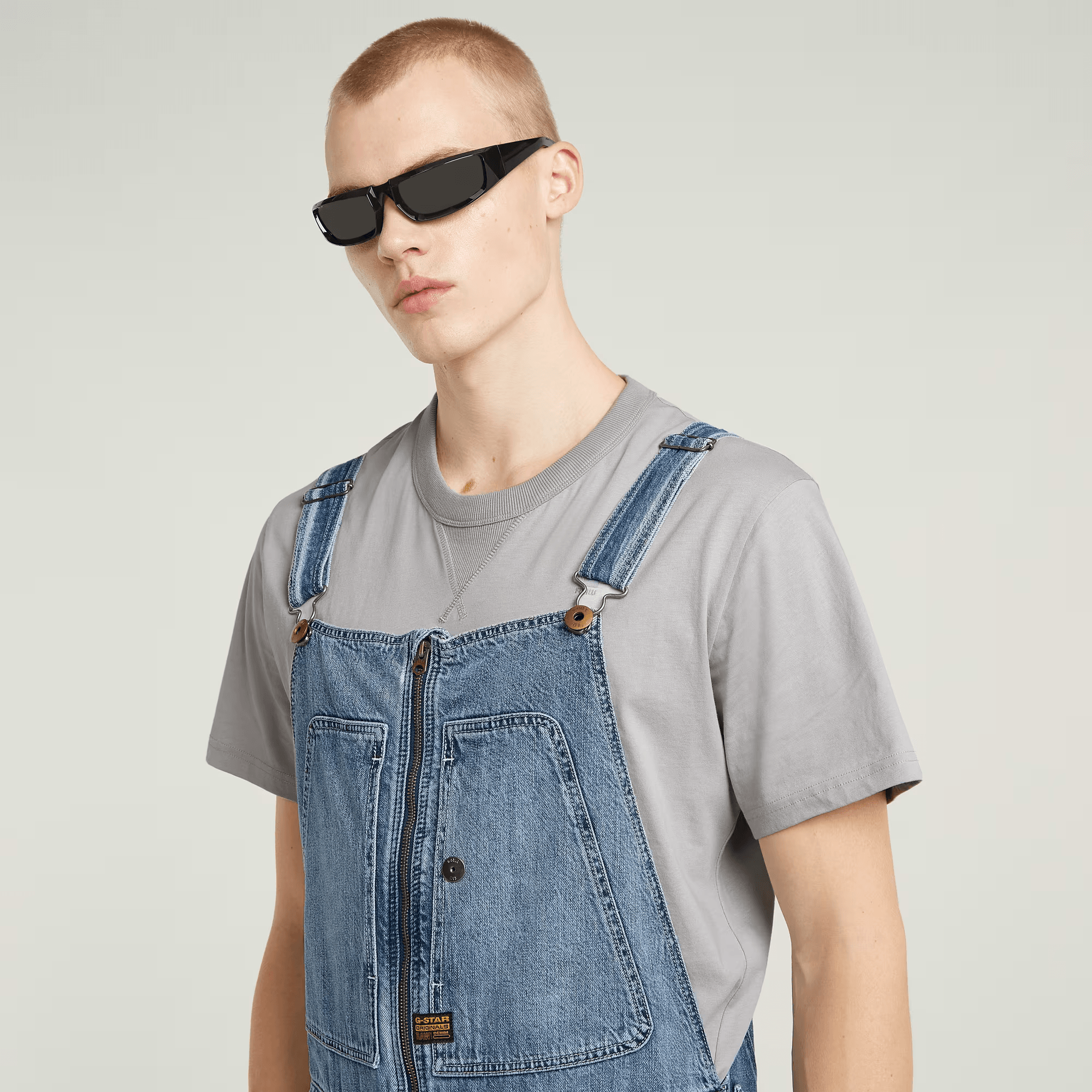 Denim Dungaree 3D Loose in Vintage Violane Destroyed