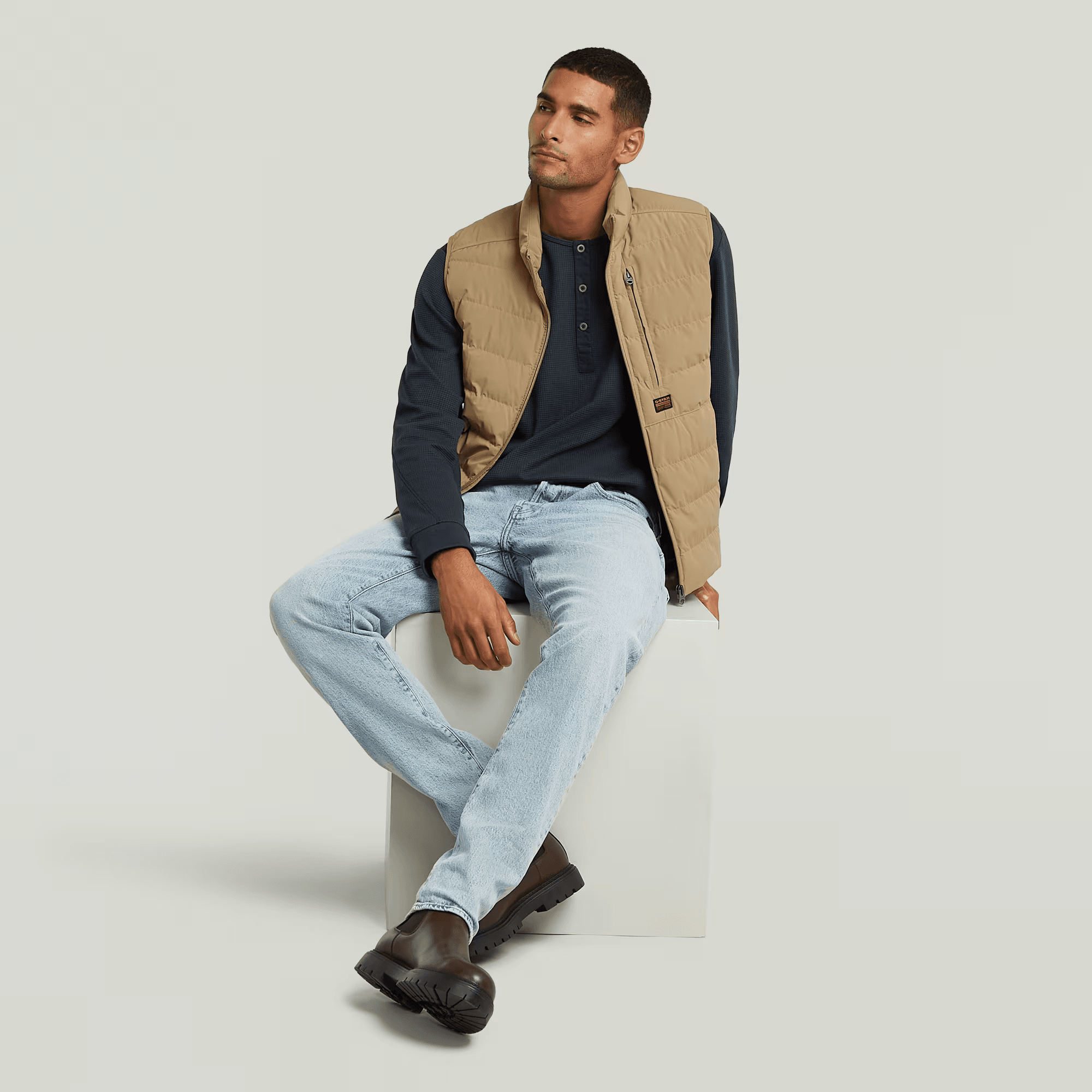 Foundation Liner Vest in Safari - Milu James St