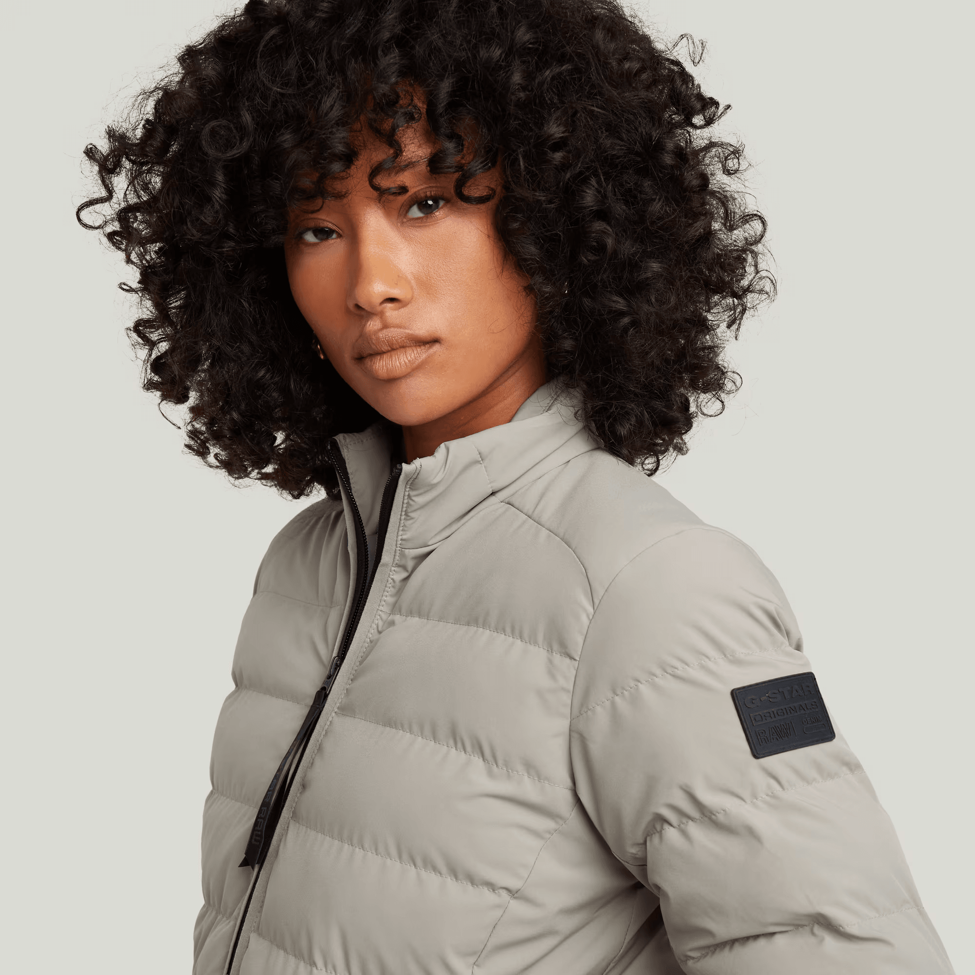 Foundation Padded Short Jacket in Elephant Skin - Milu James St