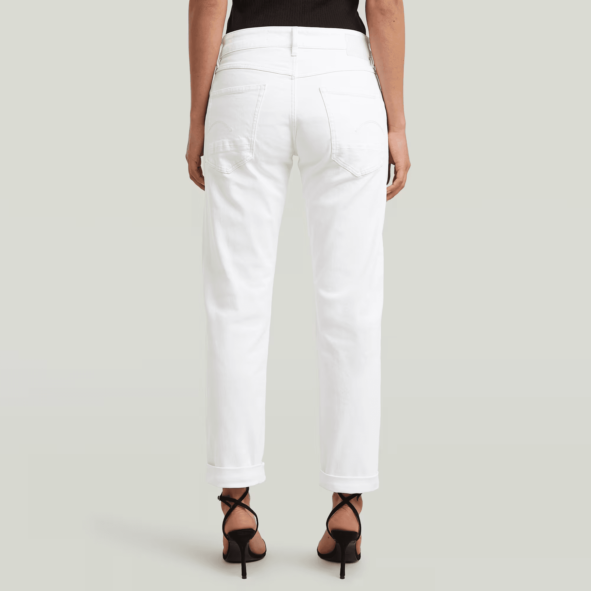 Kate Boyfriend Jeans in Paper White - Milu James St
