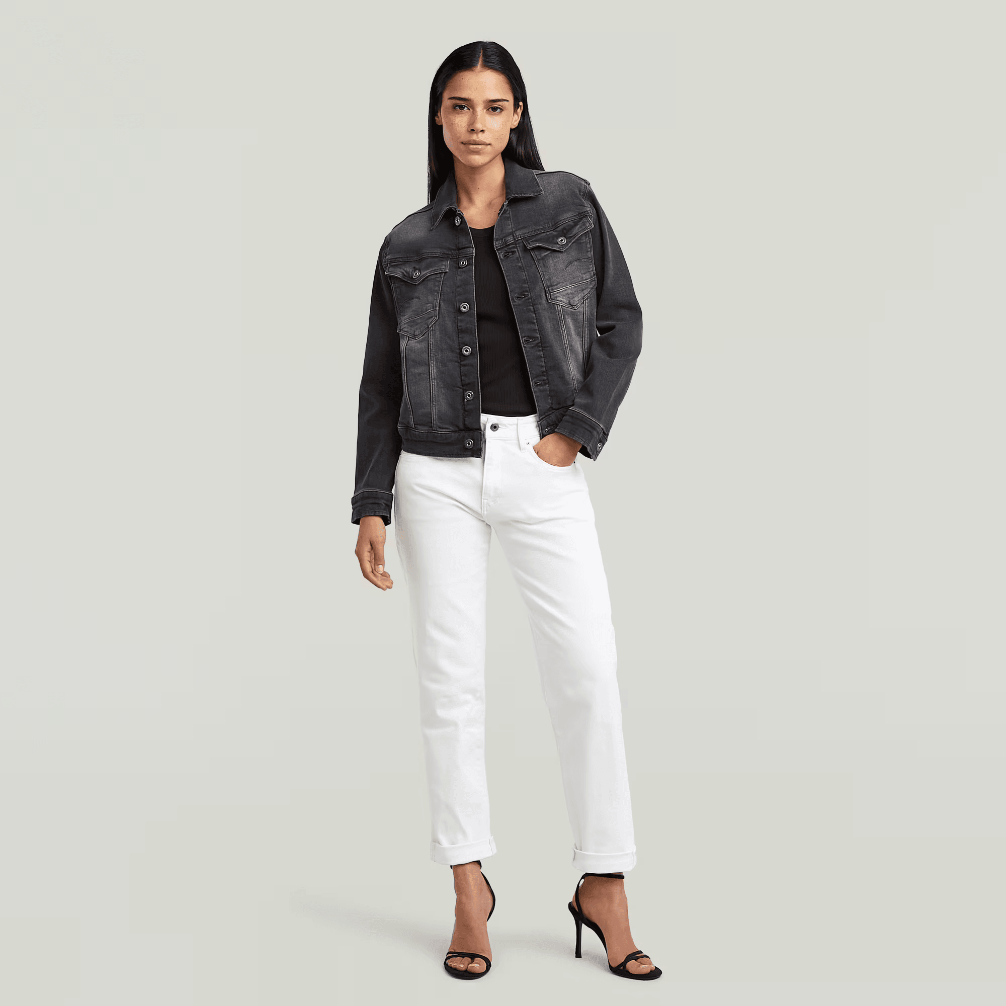 Kate Boyfriend Jeans in Paper White - Milu James St