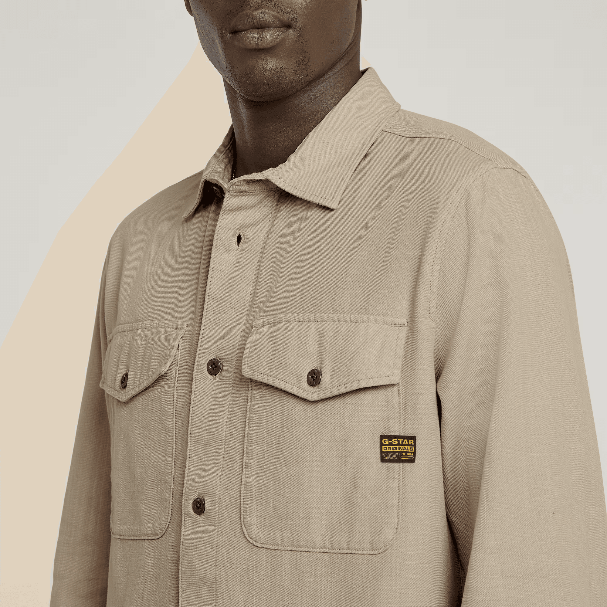 Marine Slim Shirt in Vintage Khaki