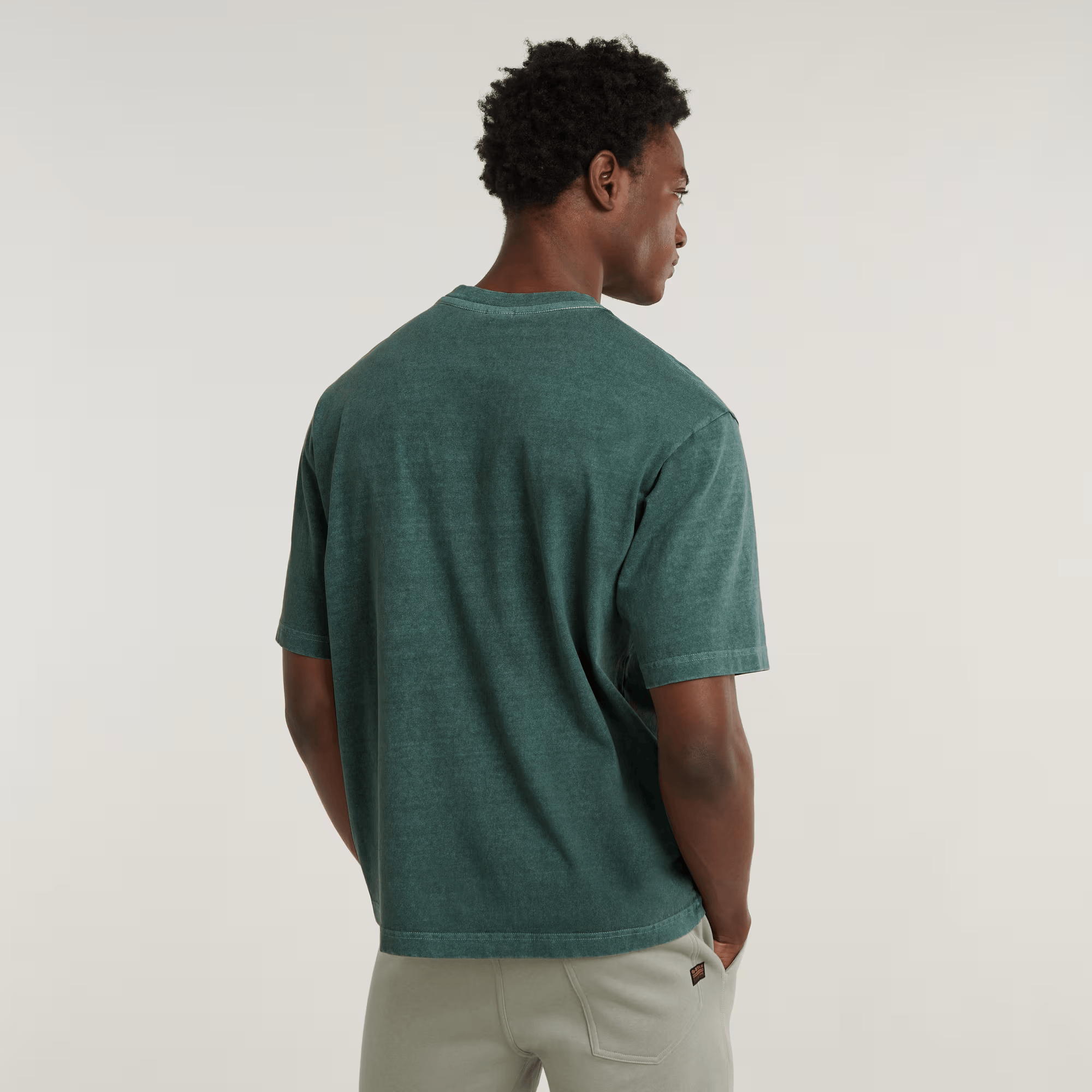 Overdyed Center Chest Boxy T-Shirt in Blue Spruce Gd - Milu James St