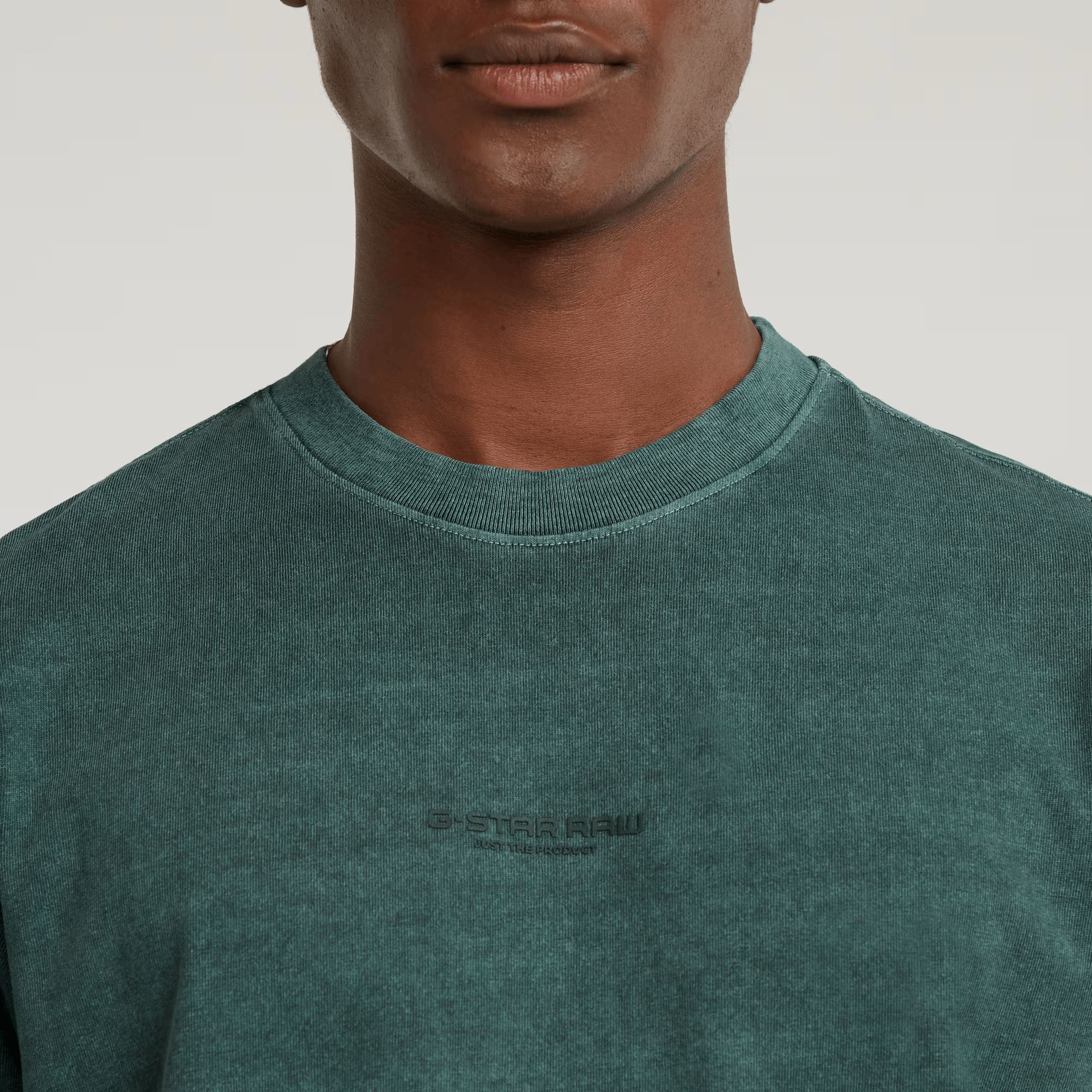 Overdyed Center Chest Boxy T-Shirt in Blue Spruce Gd - Milu James St