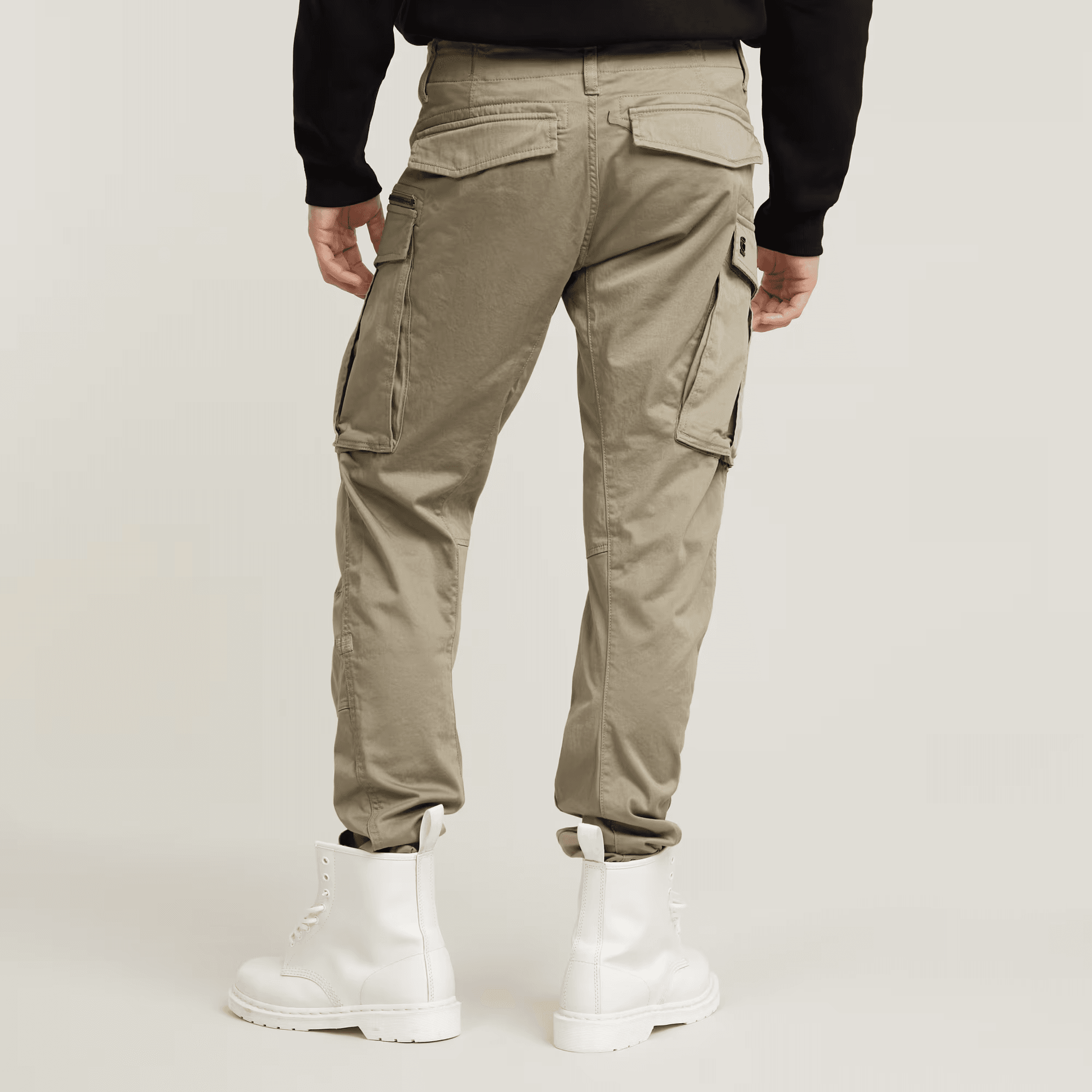 Rovic Zip 3D Regular Tapered Pants in Dune