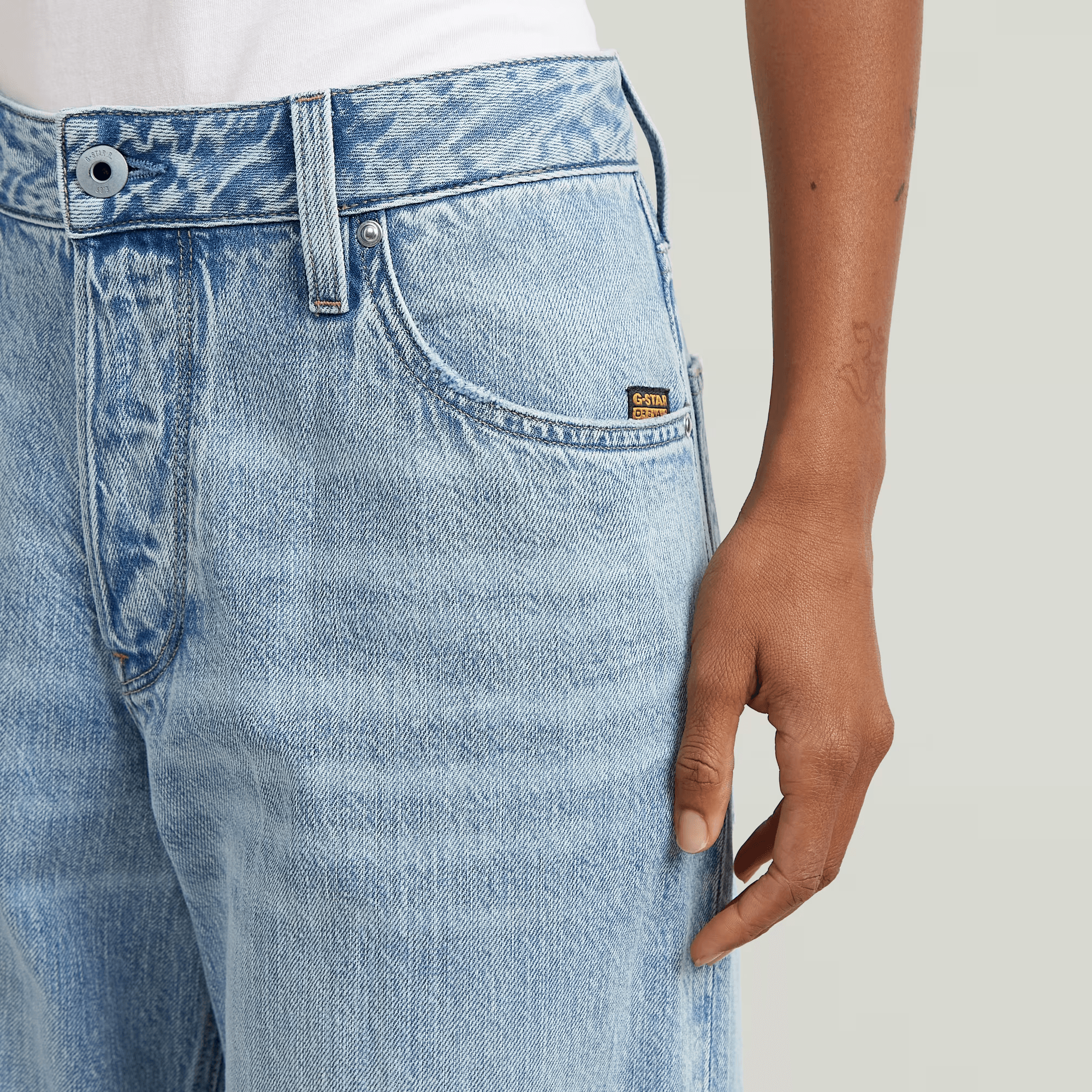 Roxx Wide Jeans in Sun Faded Cloudburst - Milu James St