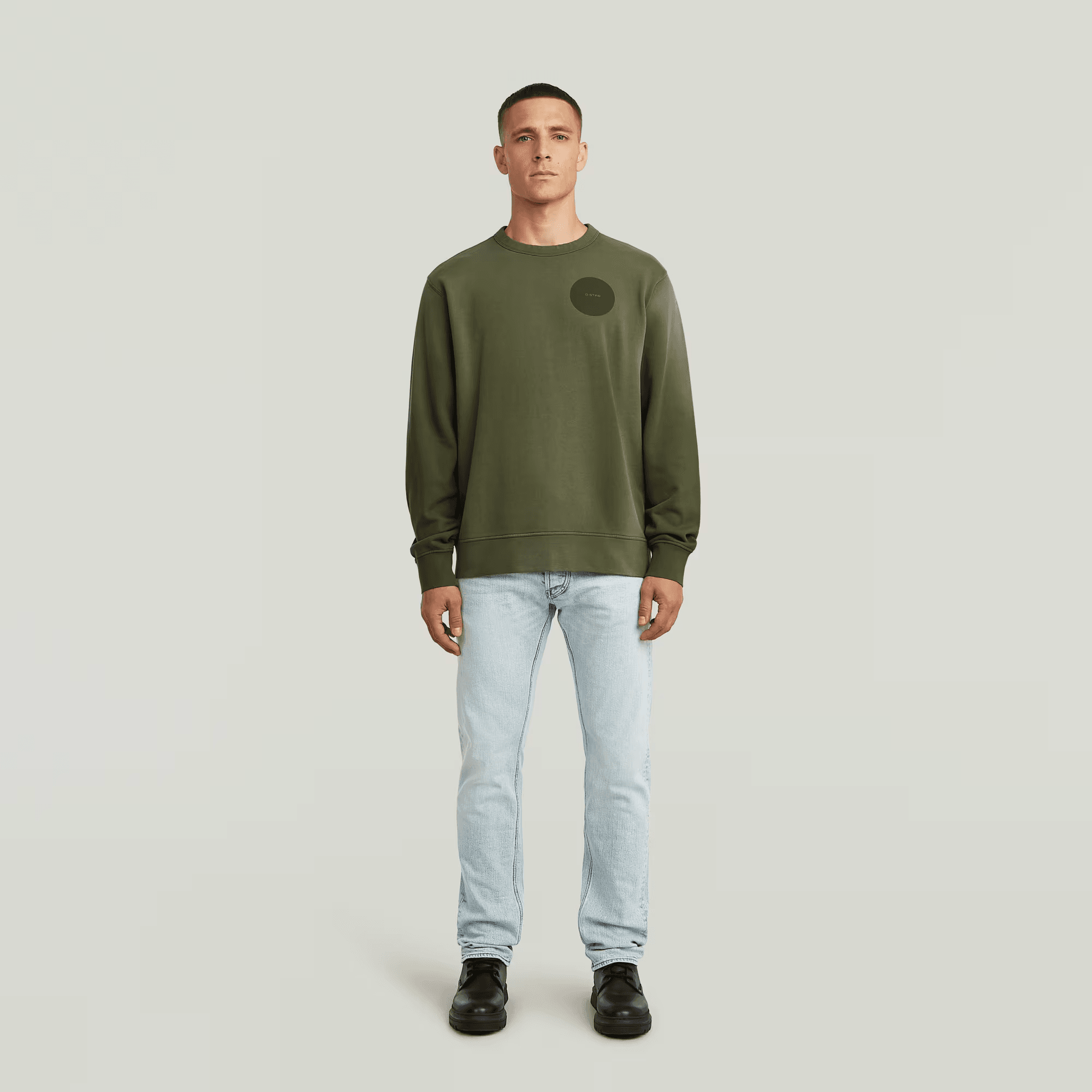 Sunfaded Sweater in Shadow Olive