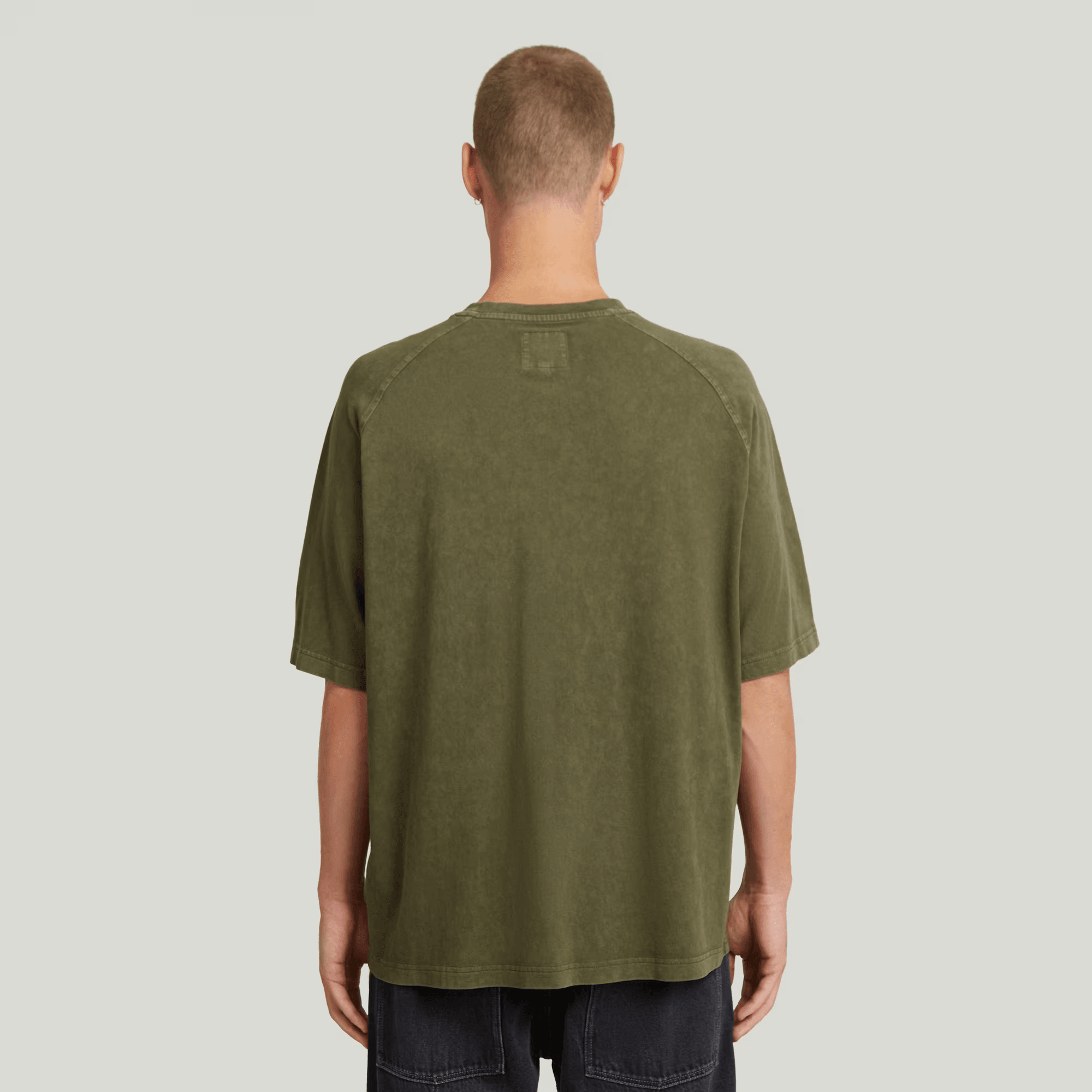 Washed Boxy T-Shirt in Combat Smokey