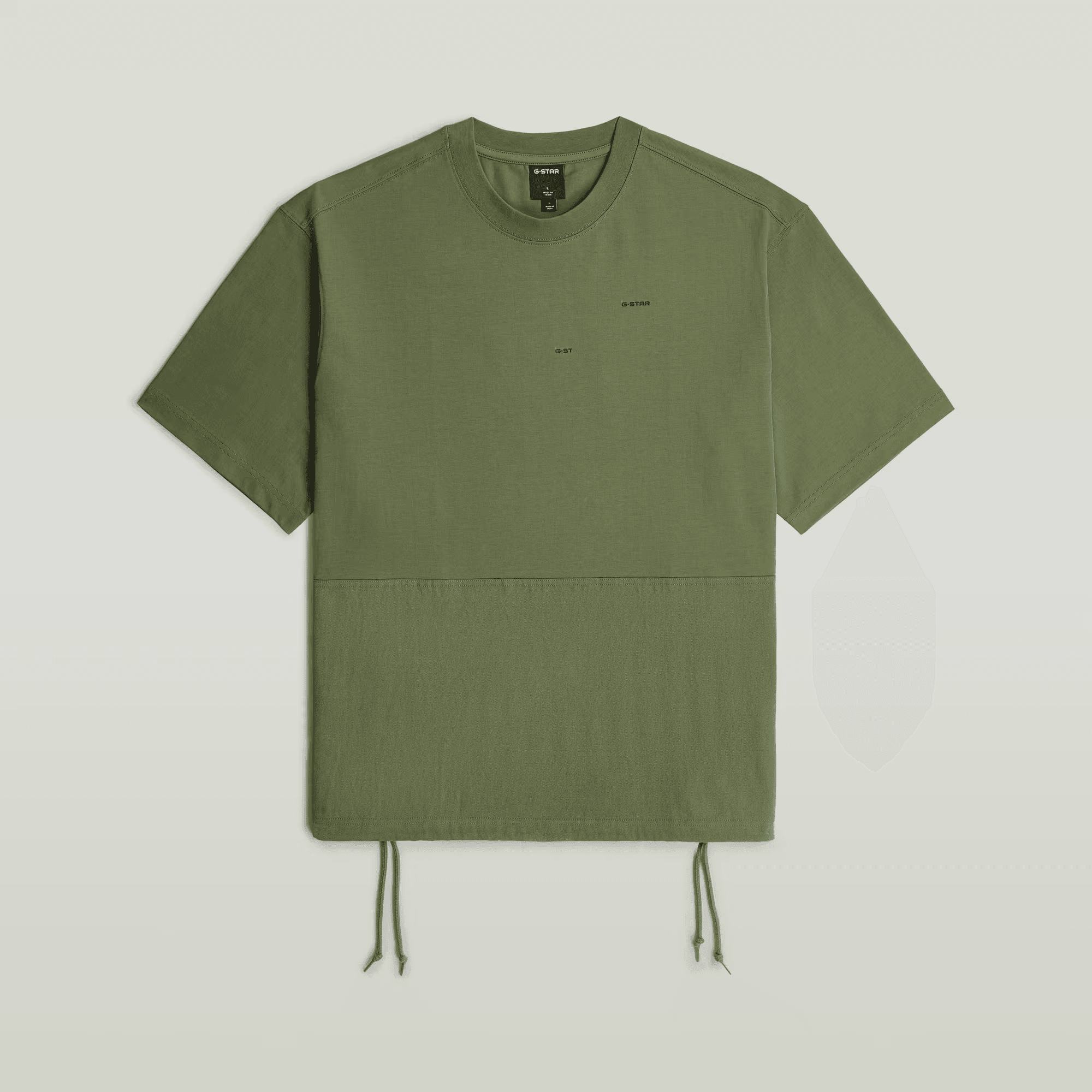 Woven Mix Loose T-Shirt in Four Leaf Clover - Milu James St
