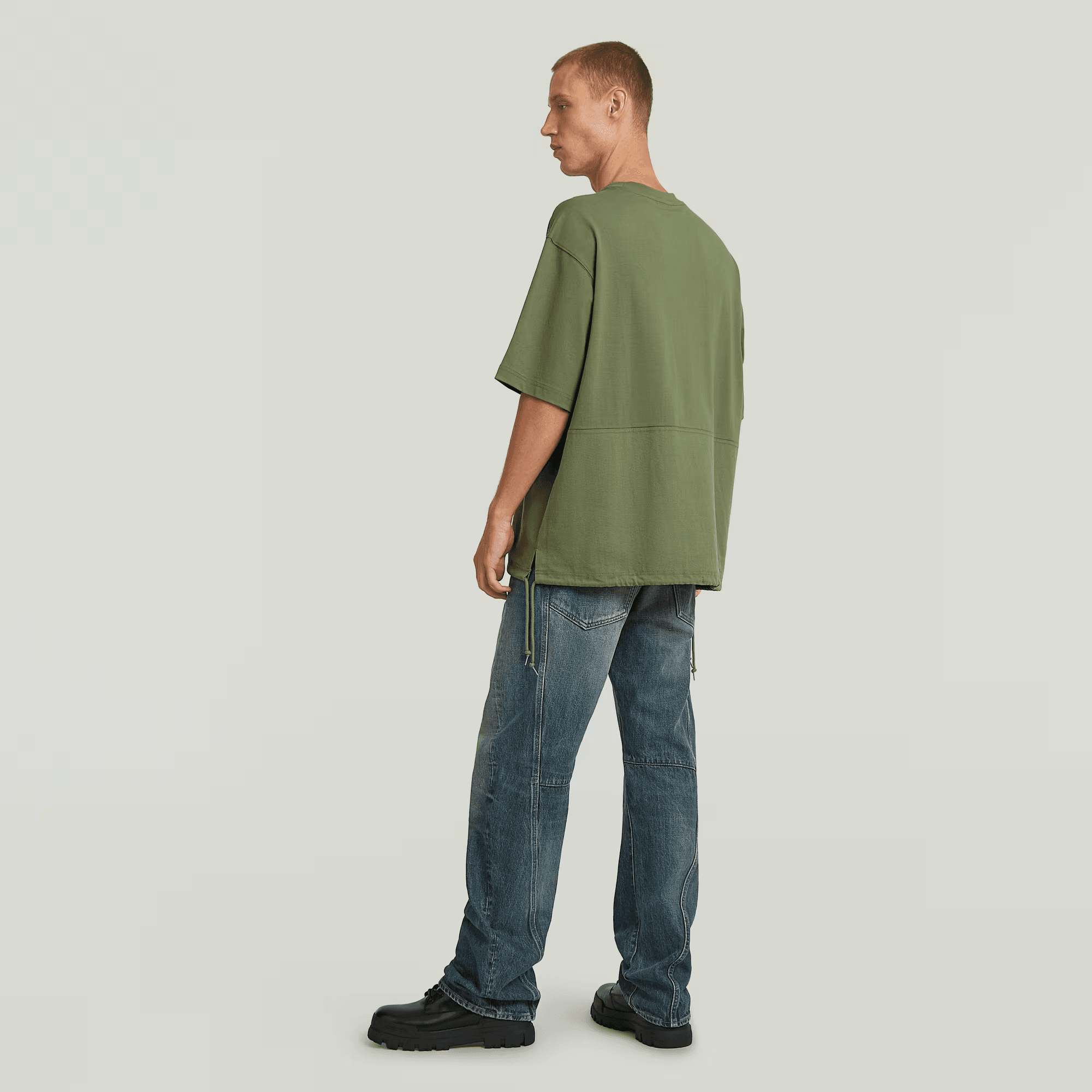 Woven Mix Loose T-Shirt in Four Leaf Clover - Milu James St