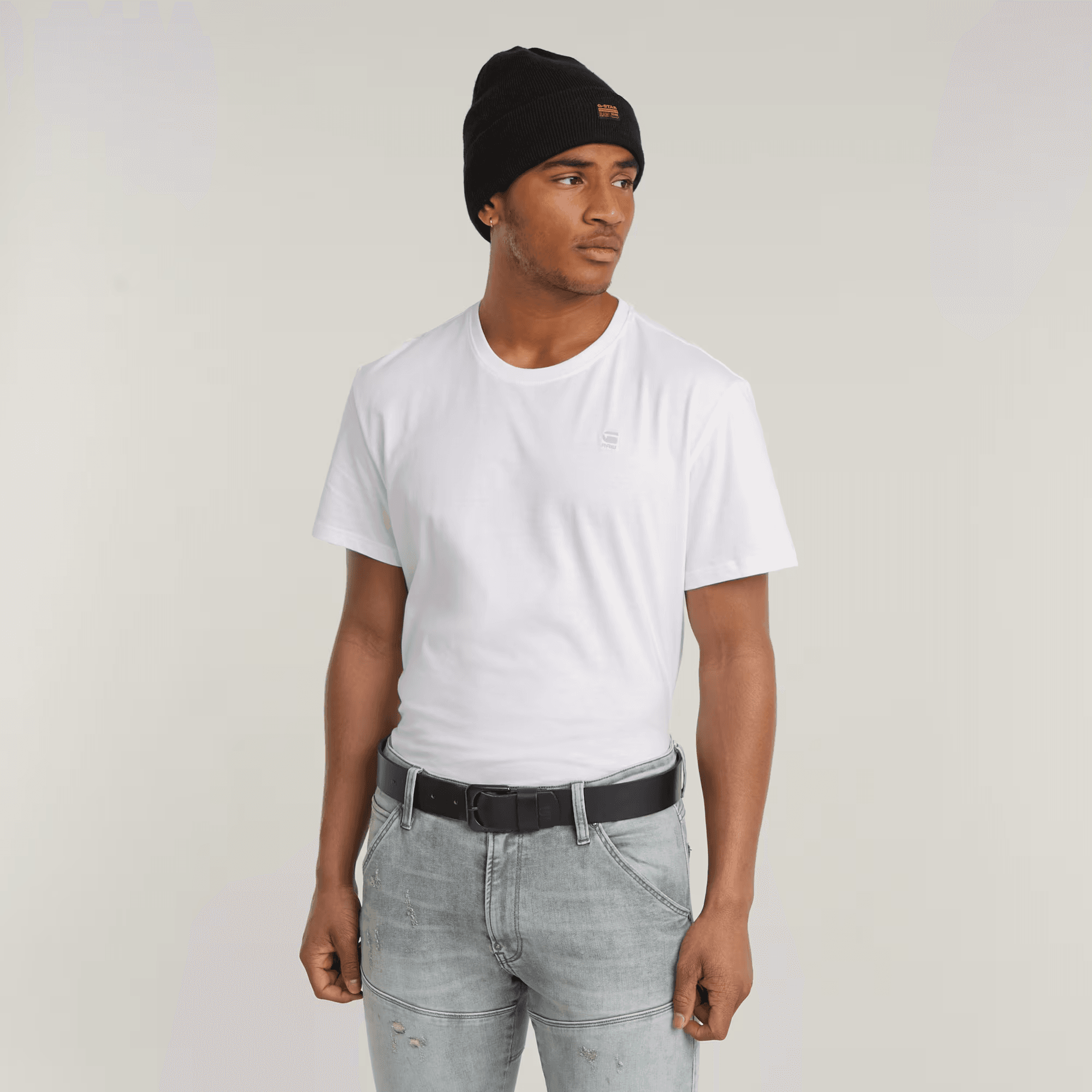 Zed Belt in Black/Black Metal