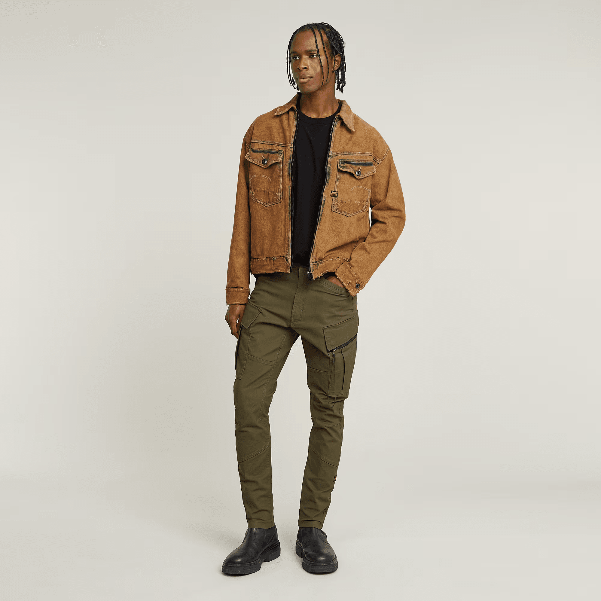 Zip Pocket 3D Skinny Cargo Pants 2.0 in Shadow Olive