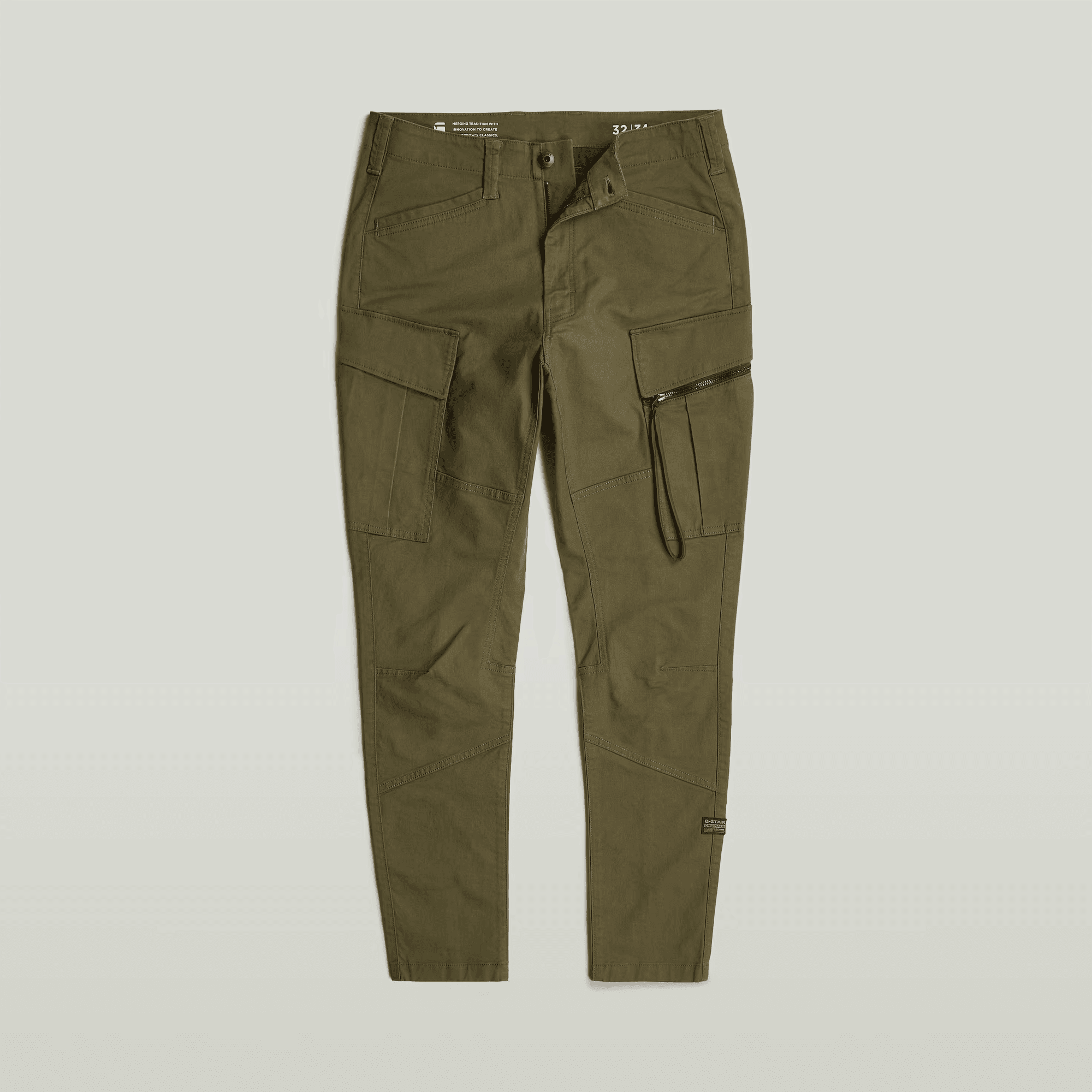 Zip Pocket 3D Skinny Cargo Pants 2.0 in Shadow Olive