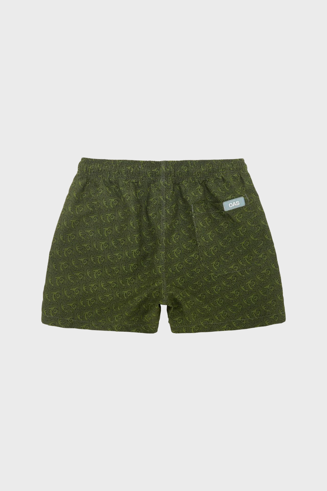 Swim Shorts in Green Squiggle