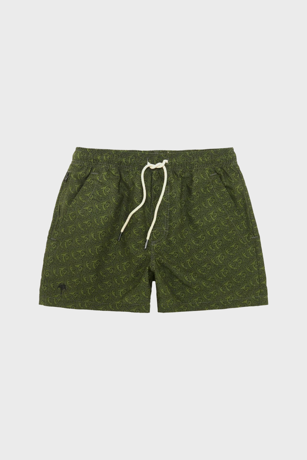 Swim Shorts in Green Squiggle