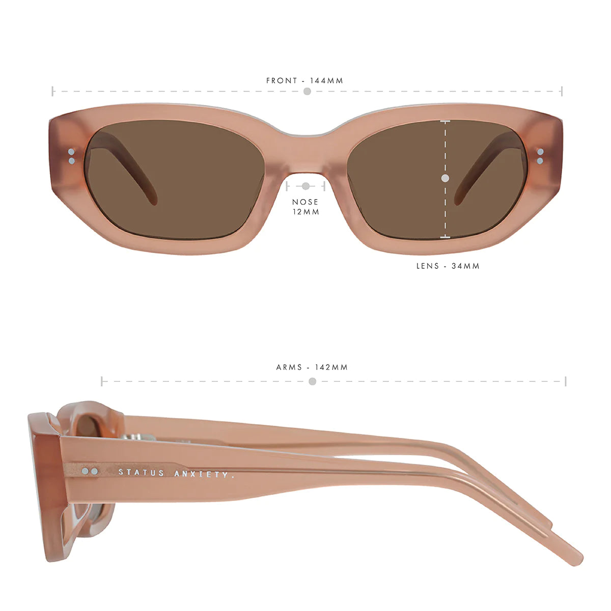Luna Sunglasses in Rose