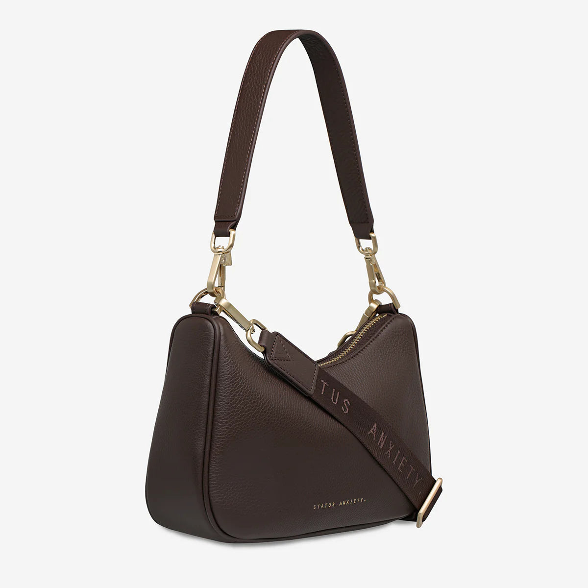 Look Both Ways Bag in Cocoa/Brushed Gold - Milu James St