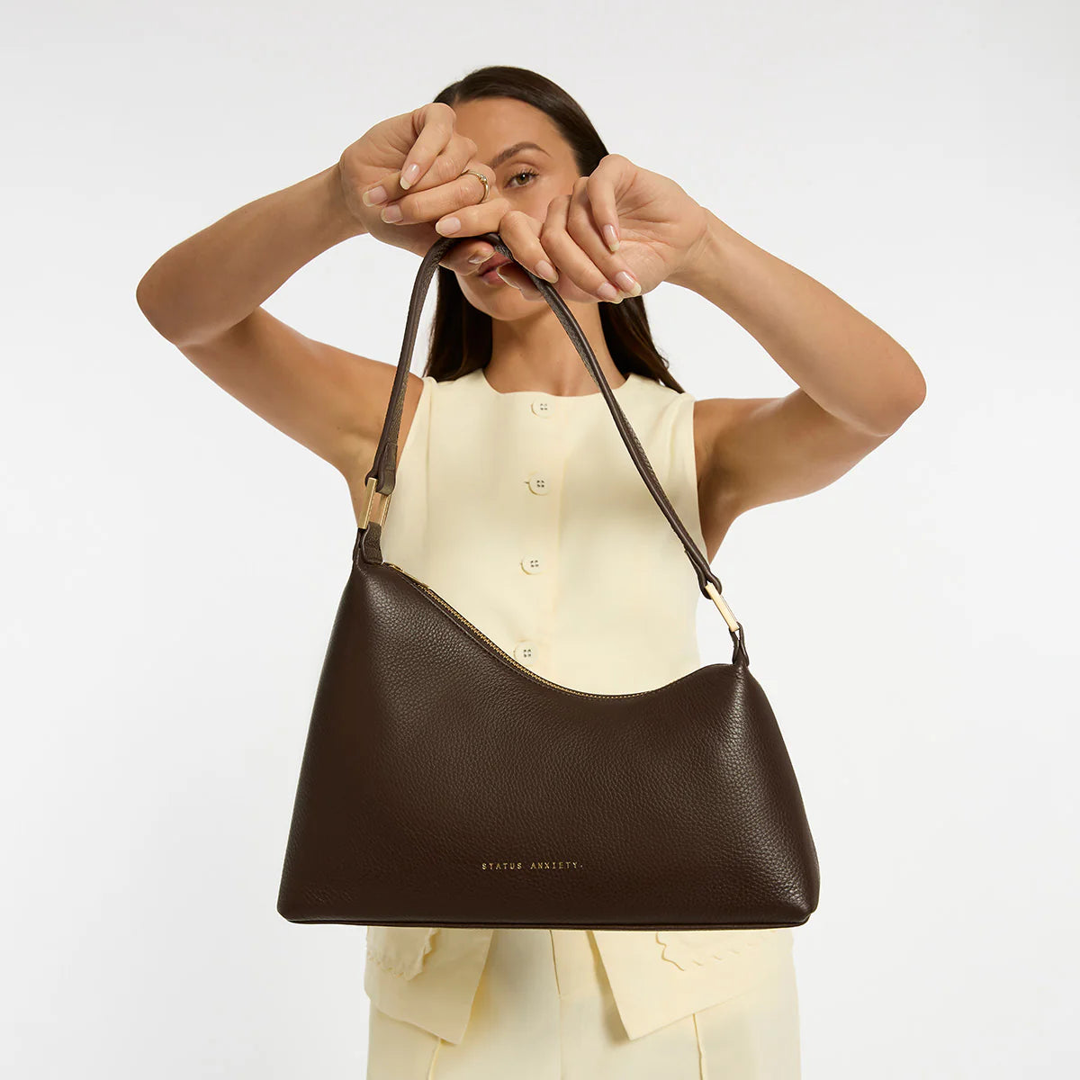 Reverie Bag in Cocoa/Brushed Gold - Milu James St