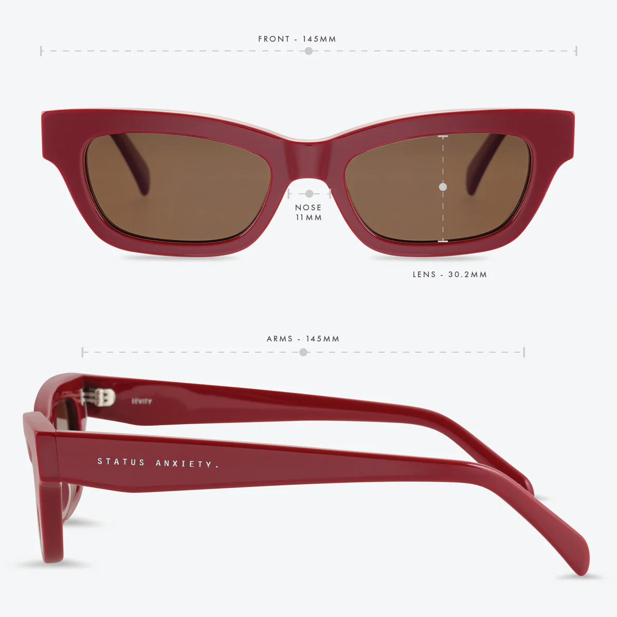 Levity Sunglasses in Cherry - Milu James St