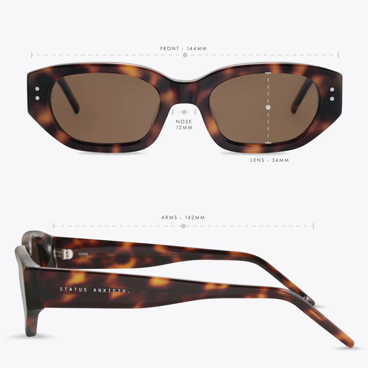 Luna Sunglasses in Brown Tort - Milu James St