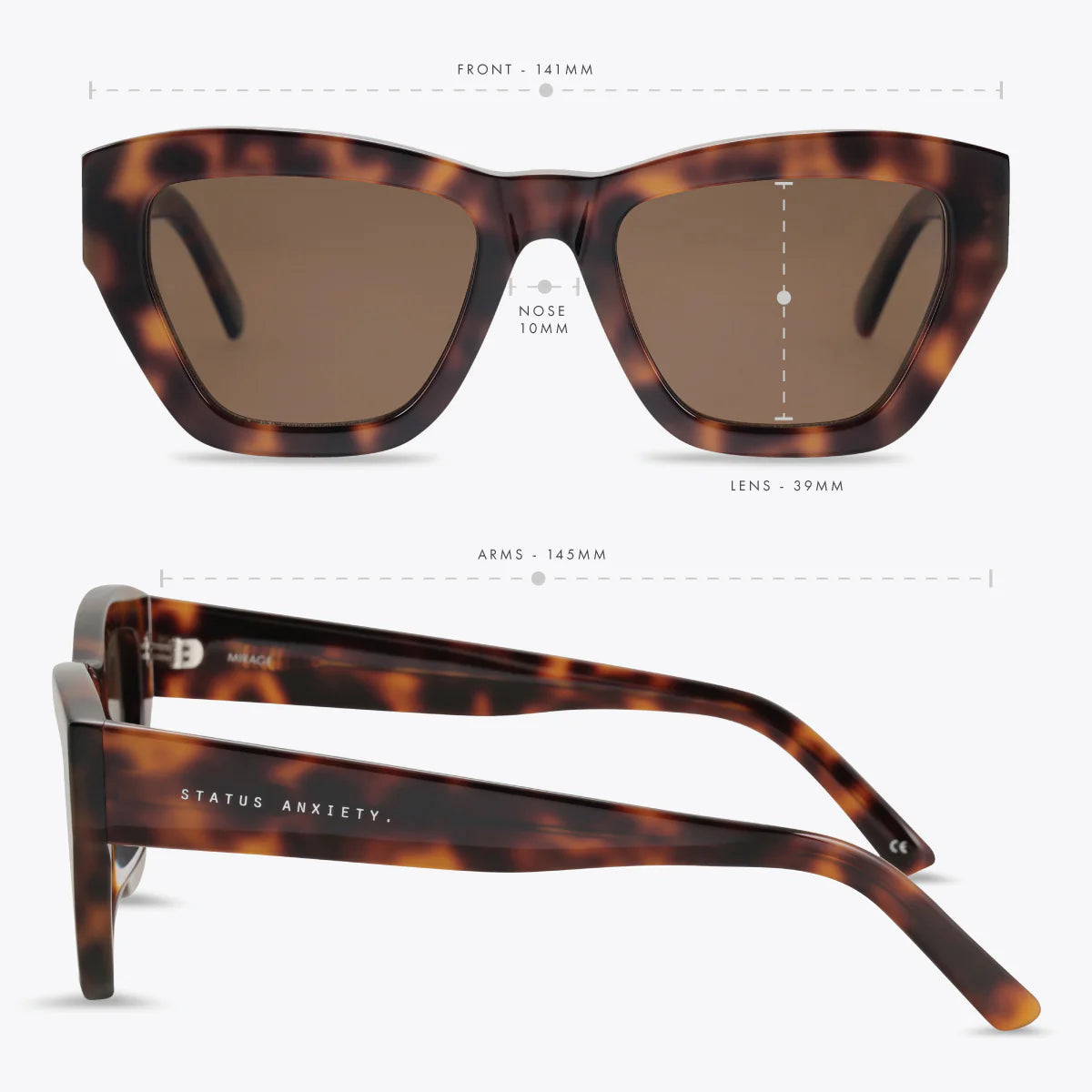 Mirage Sunglasses in Brown Tort - Milu James St