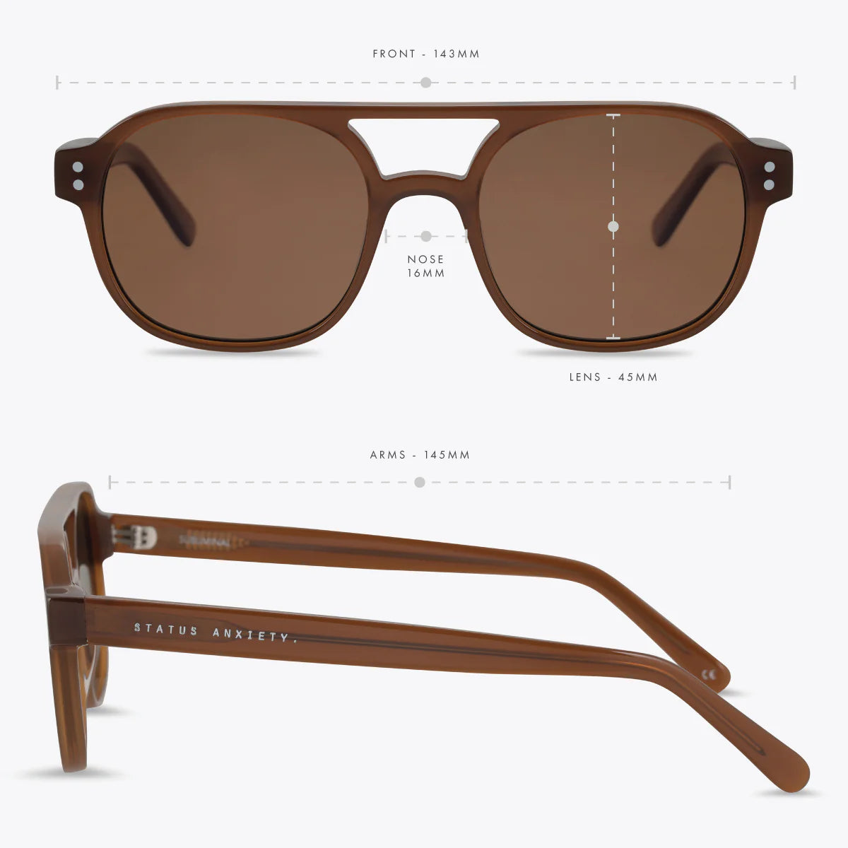 Subliminal Sunglasses in Brown - Milu James St