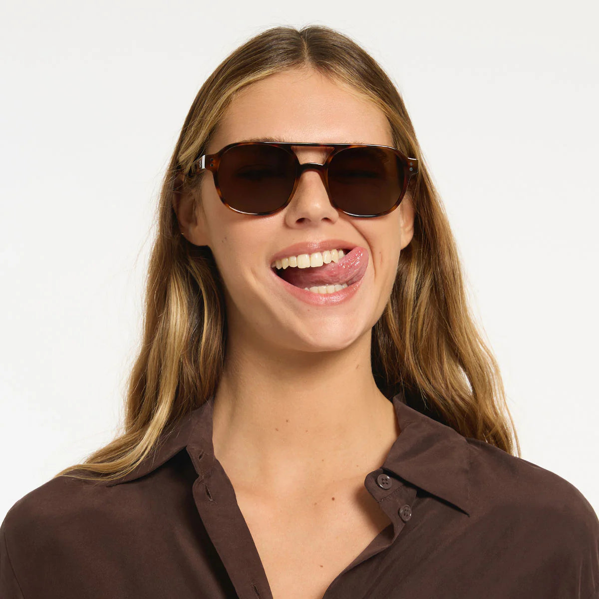 Subliminal Sunglasses in Brown Tort - Milu James St