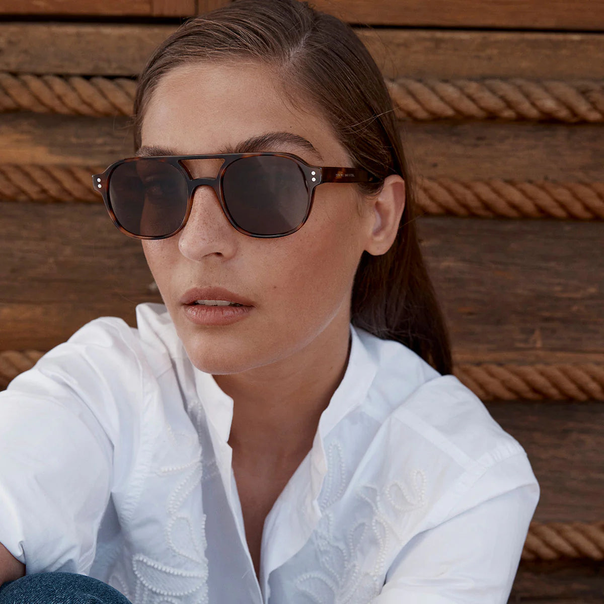 Subliminal Sunglasses in Brown Tort - Milu James St