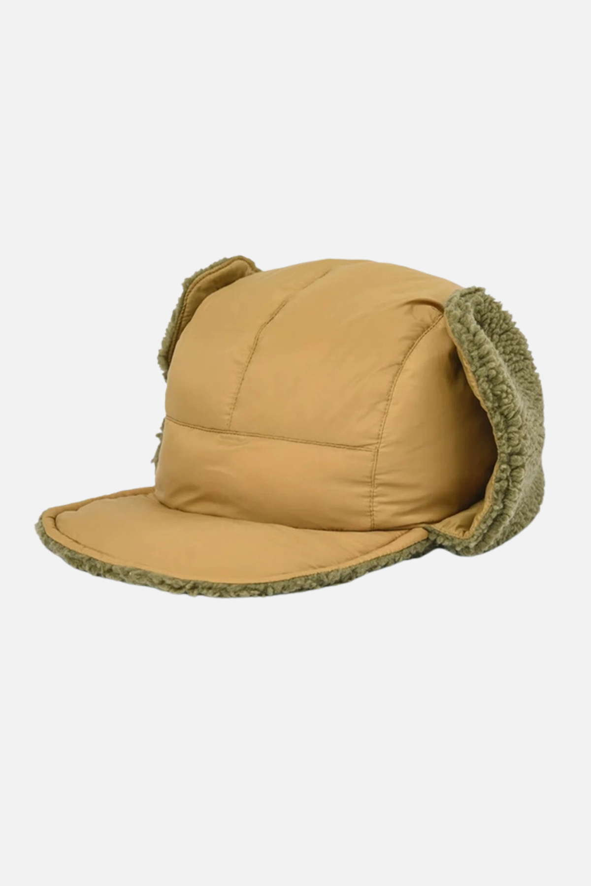 Mountain Reversible Down x Boa Warm Cap in Beige x Dark Olive
